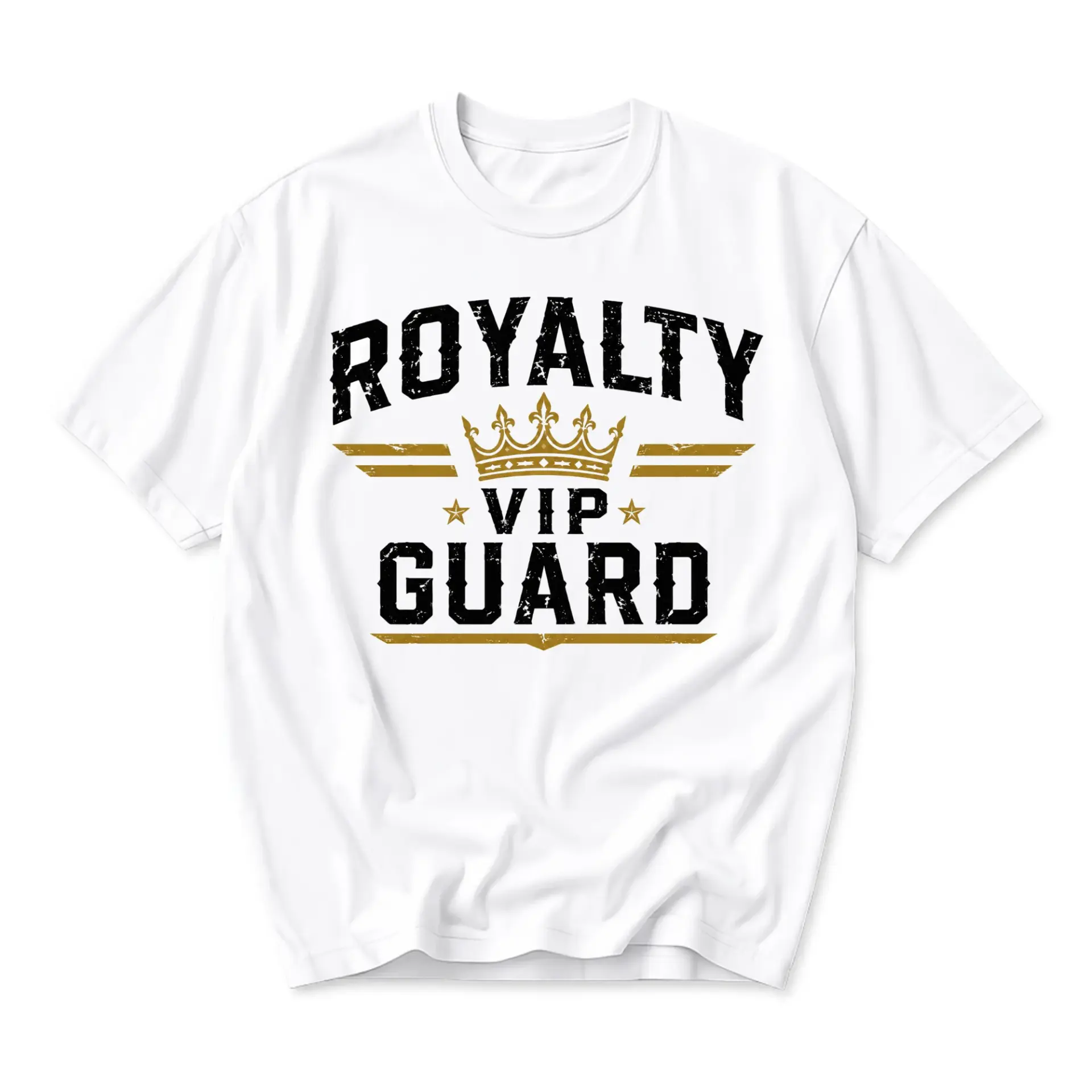 Graphic Tee Royalty Vip Guard Streetwear Unisex Crew Neck Short Sleeve Shirt for Casual Everyday Fashion Wear