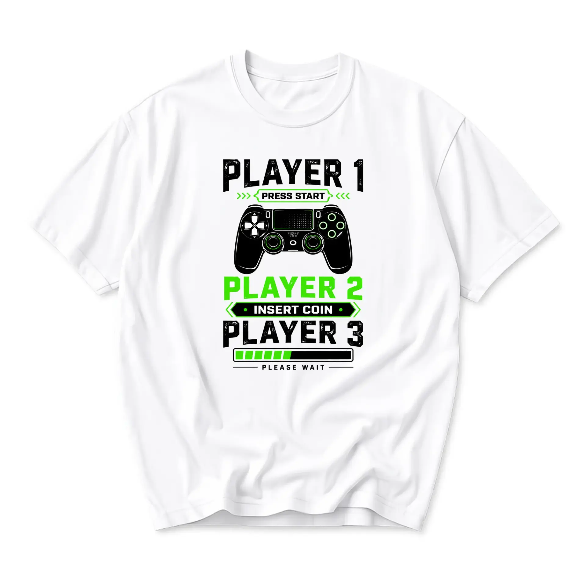 Graphic Tee Unisex Gamer Shirt Retro Video Game Console Controller Print Casual Everyday Crew Neck Short Sleeve Top