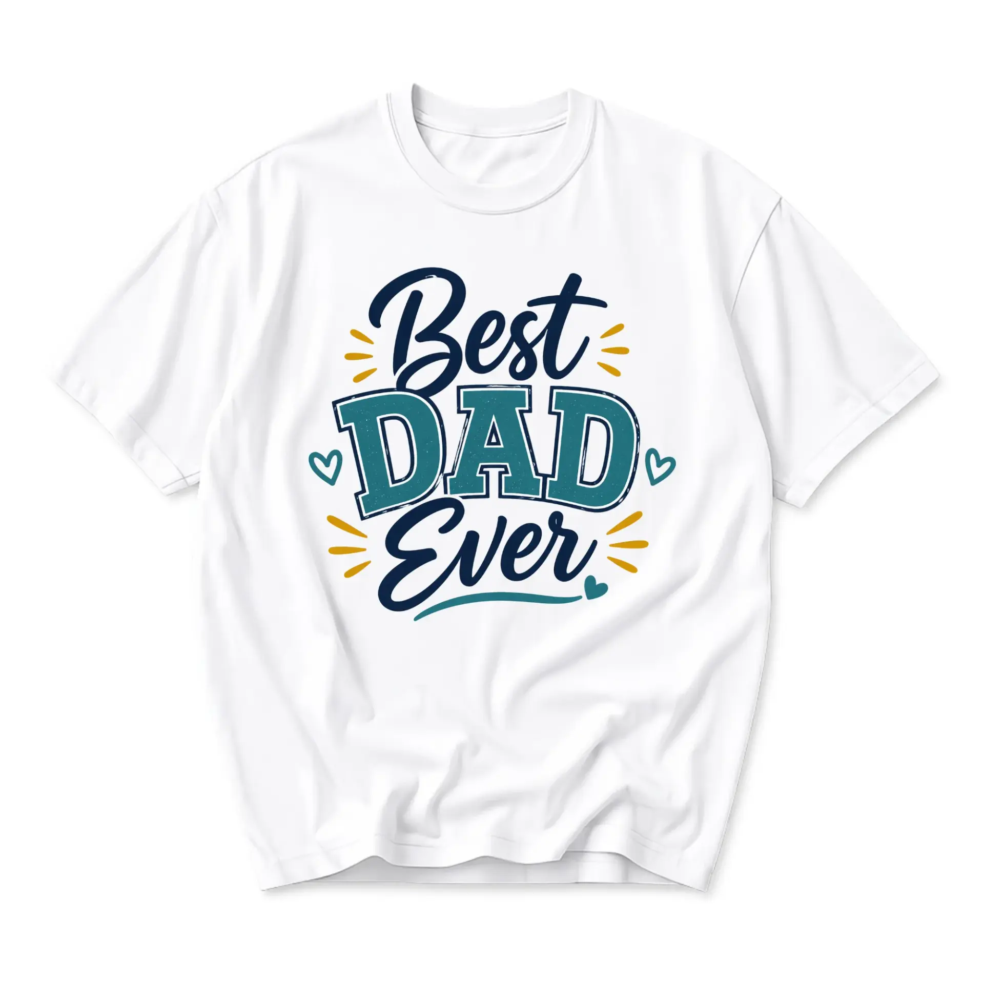 Graphic Tee Best Dad Ever Unisex Crew Neck Short Sleeve Shirt for Casual Everyday Wear and Heartfelt Gift Giving