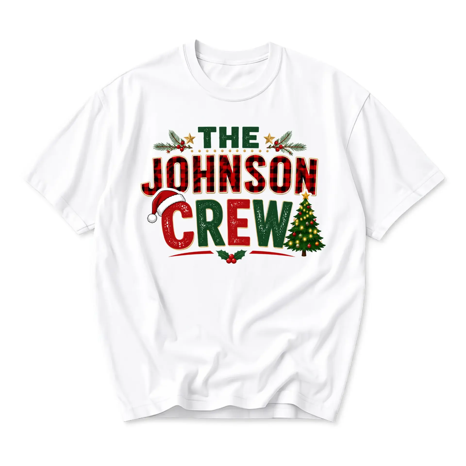 Graphic Tee the Crew Christmas Shirt Unisex Holiday Season Apparel Festive