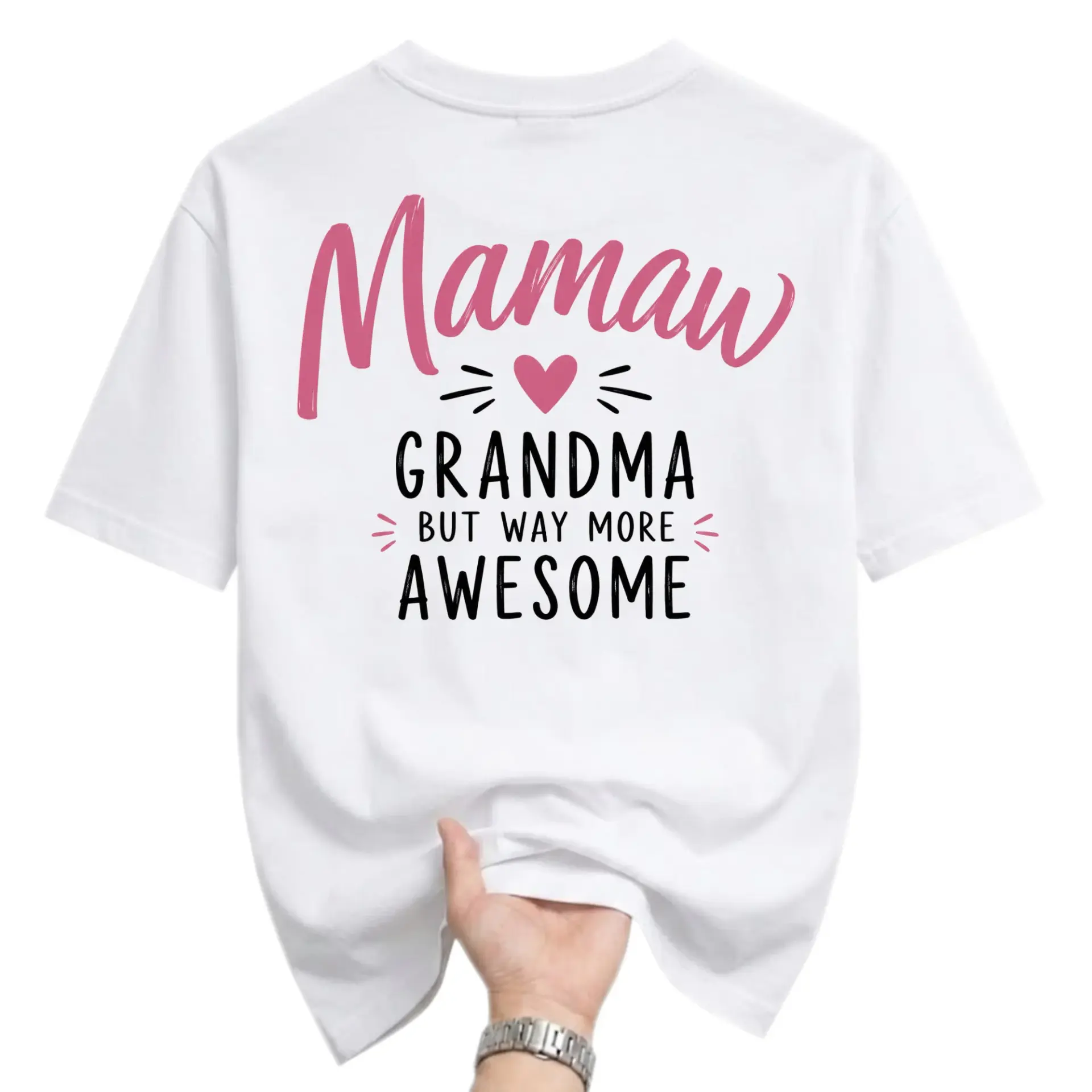 Funny Shirt Mamaw Grandma but Way More Awesome Graphic Tee Unisex Casual Crew Neck Comfortable Cotton Blend Top