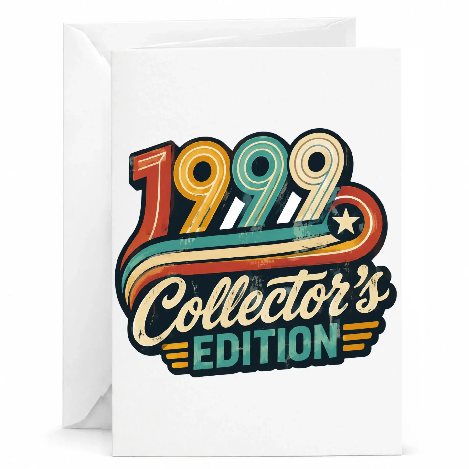 Birthday Card 1999 Collector's Edition Vintage Retro Style Greeting Card for 25th Milestone Birthday Celebration