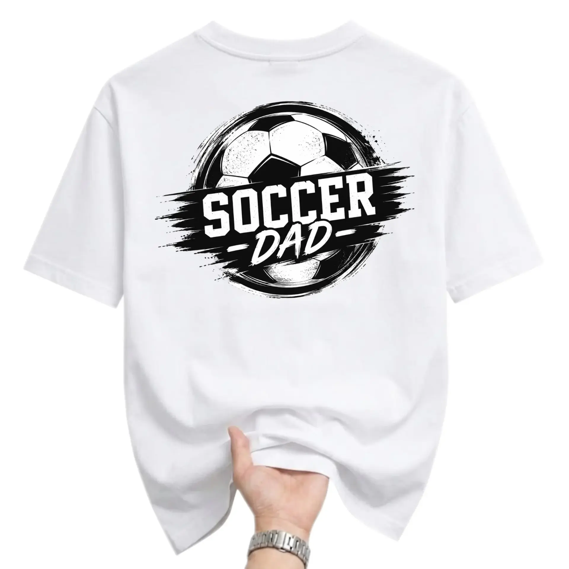 Graphic Tee Soccer Dad Sport Themed Crew Neck Short Sleeve Shirt for Casual Wear and Everyday Comfortable Outfit