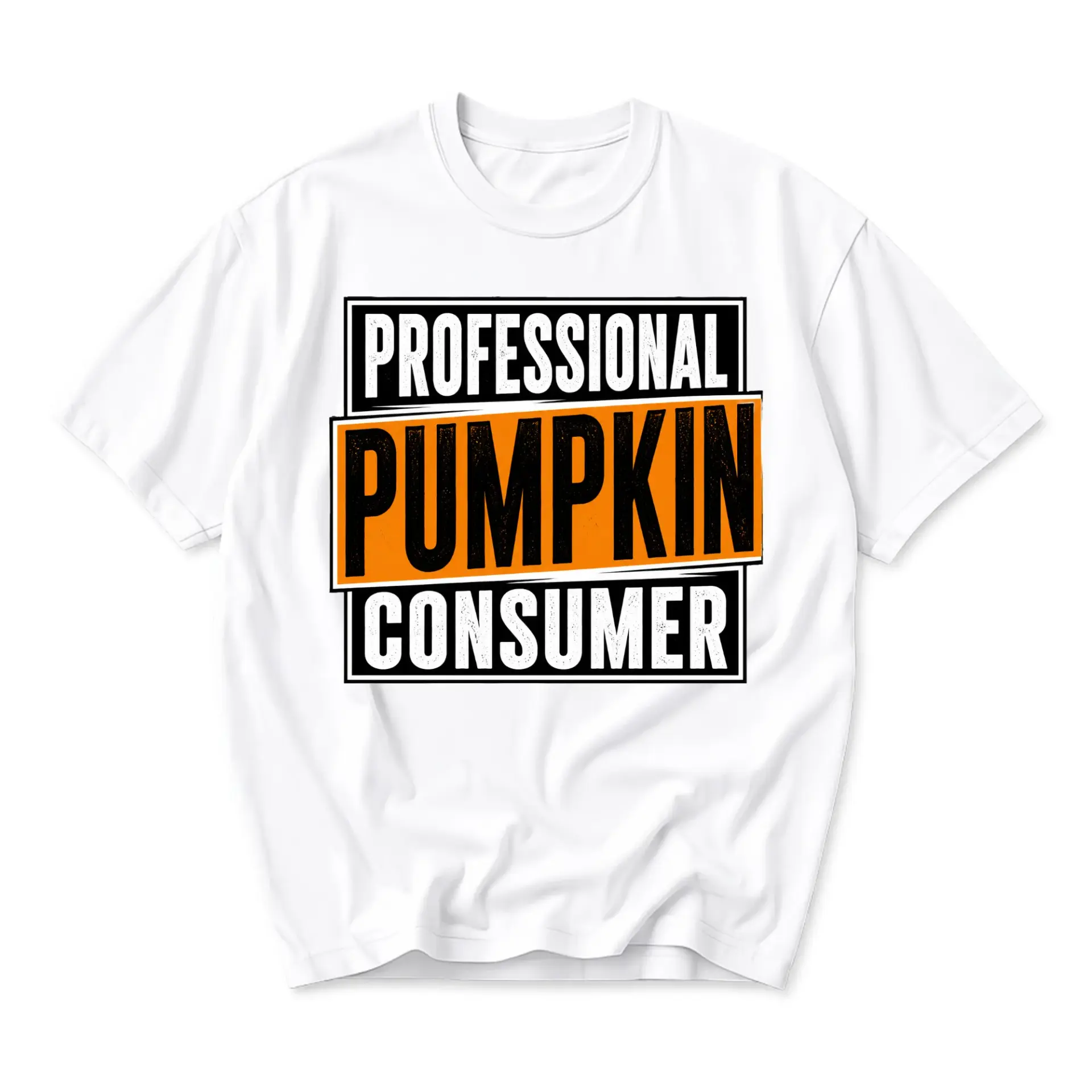 Funny Shirt Professional Pumpkin Consumer Unisex Graphic T-Shirt Casual Fall Season Apparel for Autumn Enthusiasts
