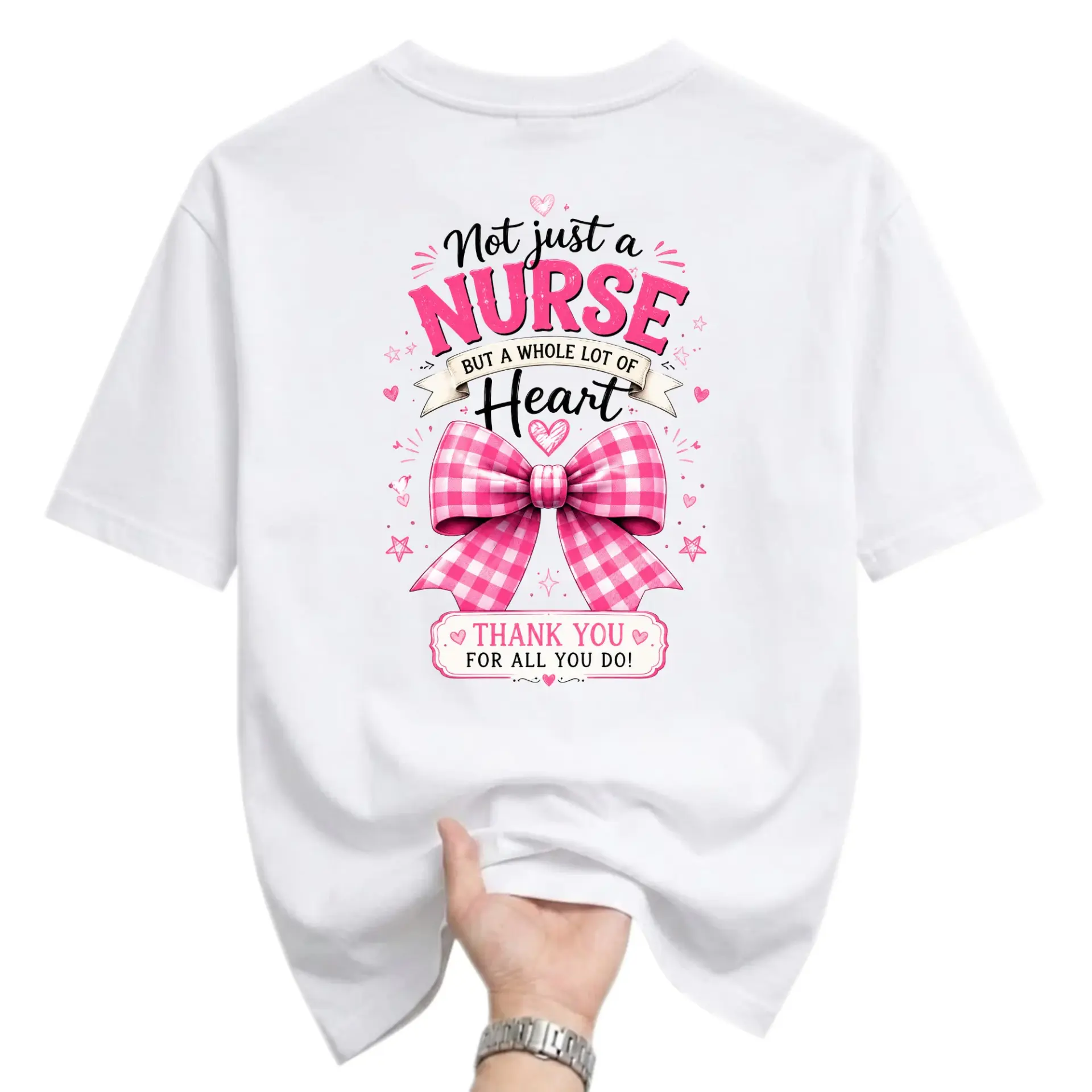 T-shirt Not Just a Nurse but a Whole Lot of Heart Graphic Tee Casual Apparel for Healthcare Workers and Professionals