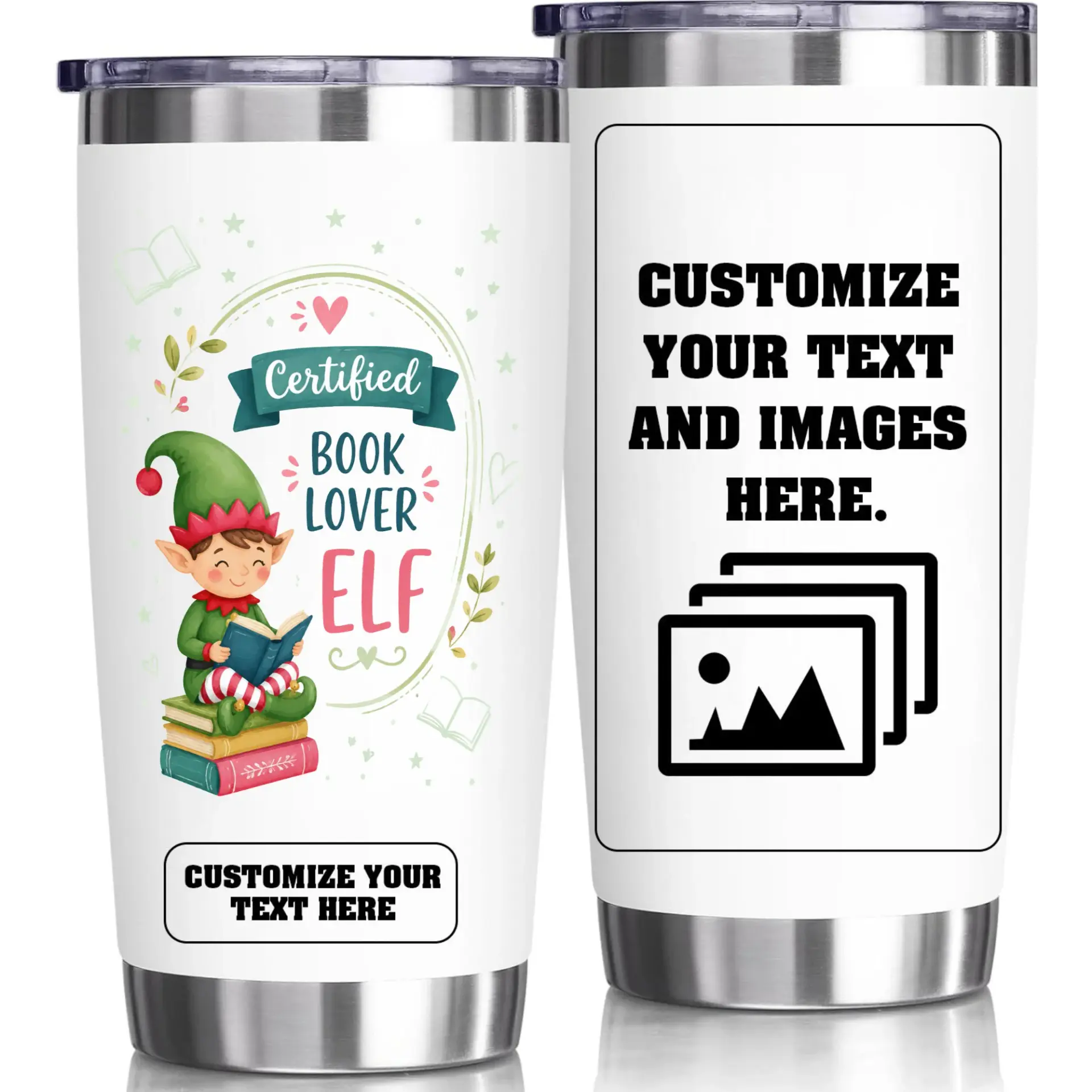 Risk: the Design Contains Clear Placeholder Text Indicating This Is a Customizable Mockup Template Rather Than a Finished Commercial Product, and the Image Includes a Generic 'customize Your Text and Images Here' Instructional Message.