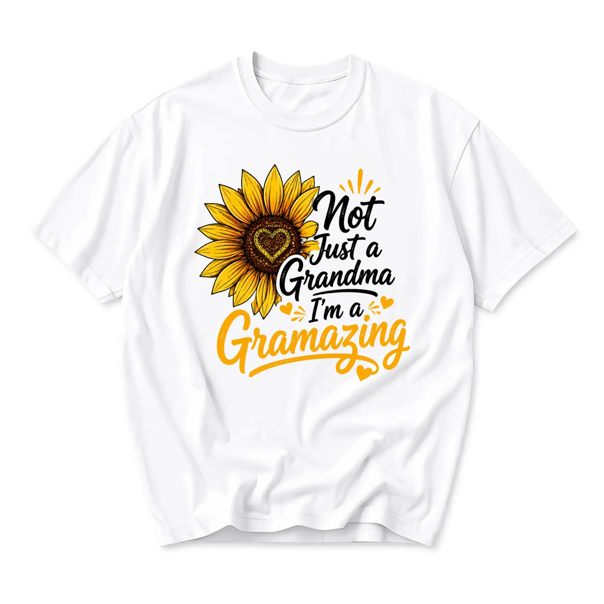 Funny Shirt Not Just a Grandma I Am a Gramazing Sunflower Graphic Tee