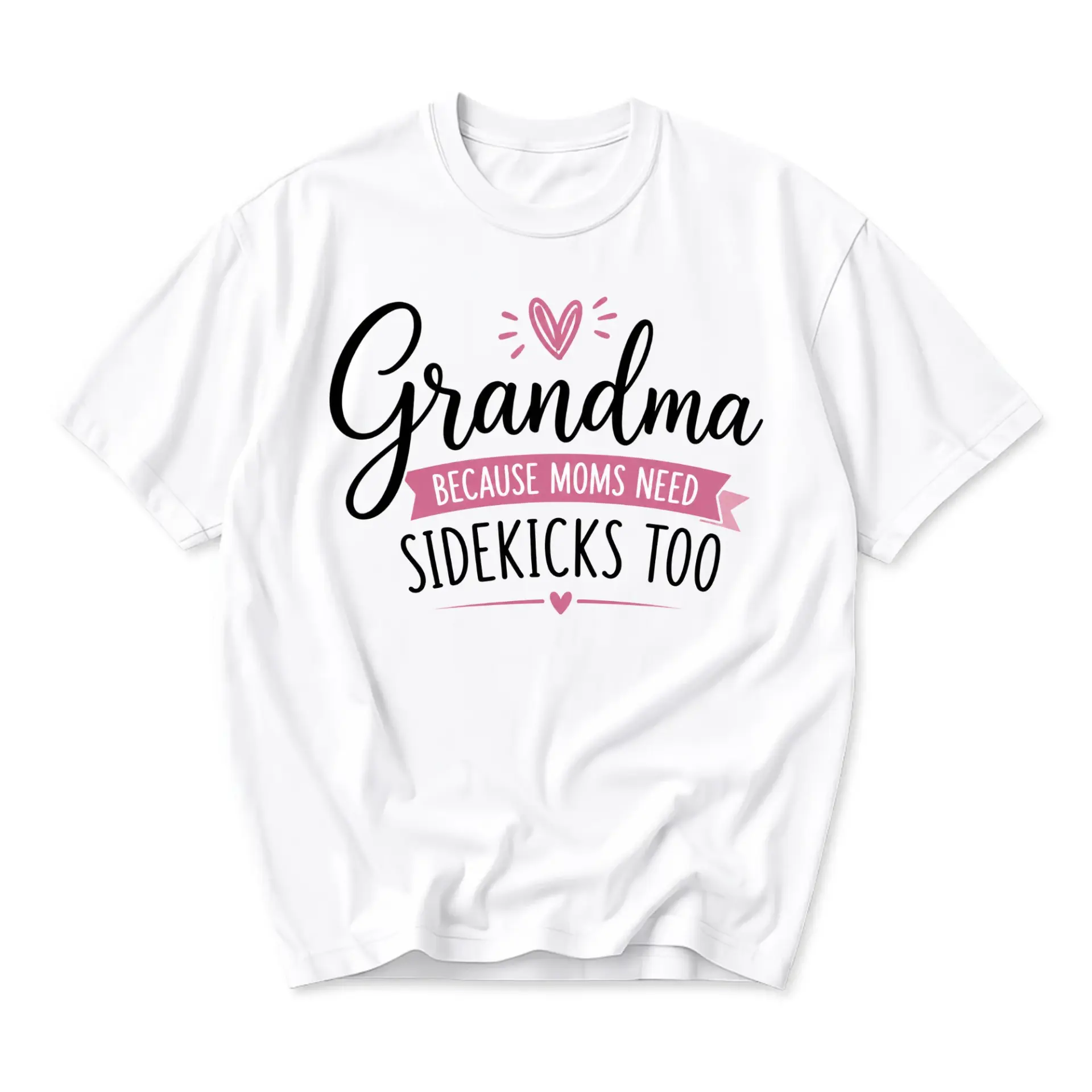 Funny Shirt Grandma Because Moms Need Too Graphic Tee Unisex Casual Crew