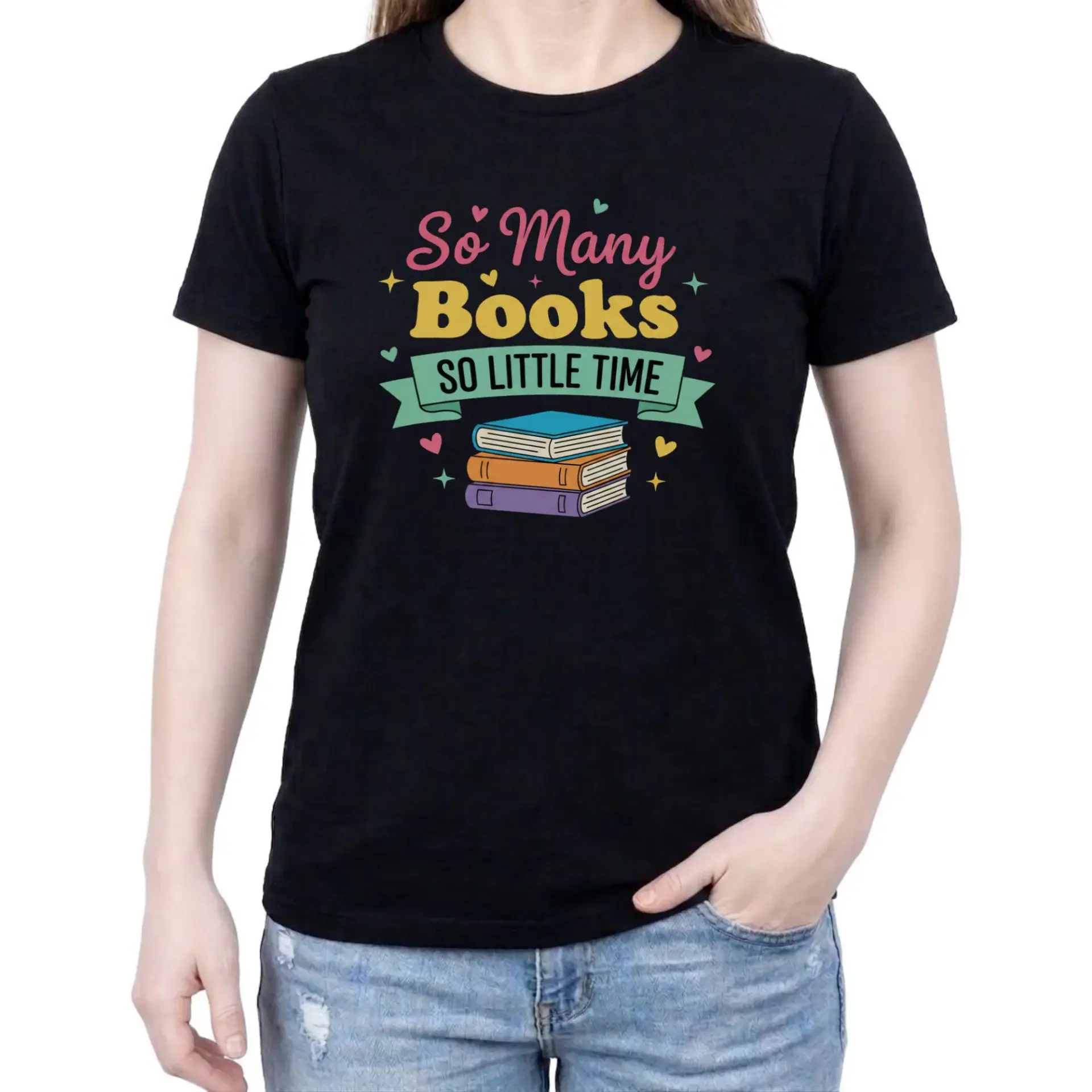 Graphic Tee so Many Books so Little Time Unisex Cotton Blend Shirt for Reading Enthusiasts Casual Everyday Outfit