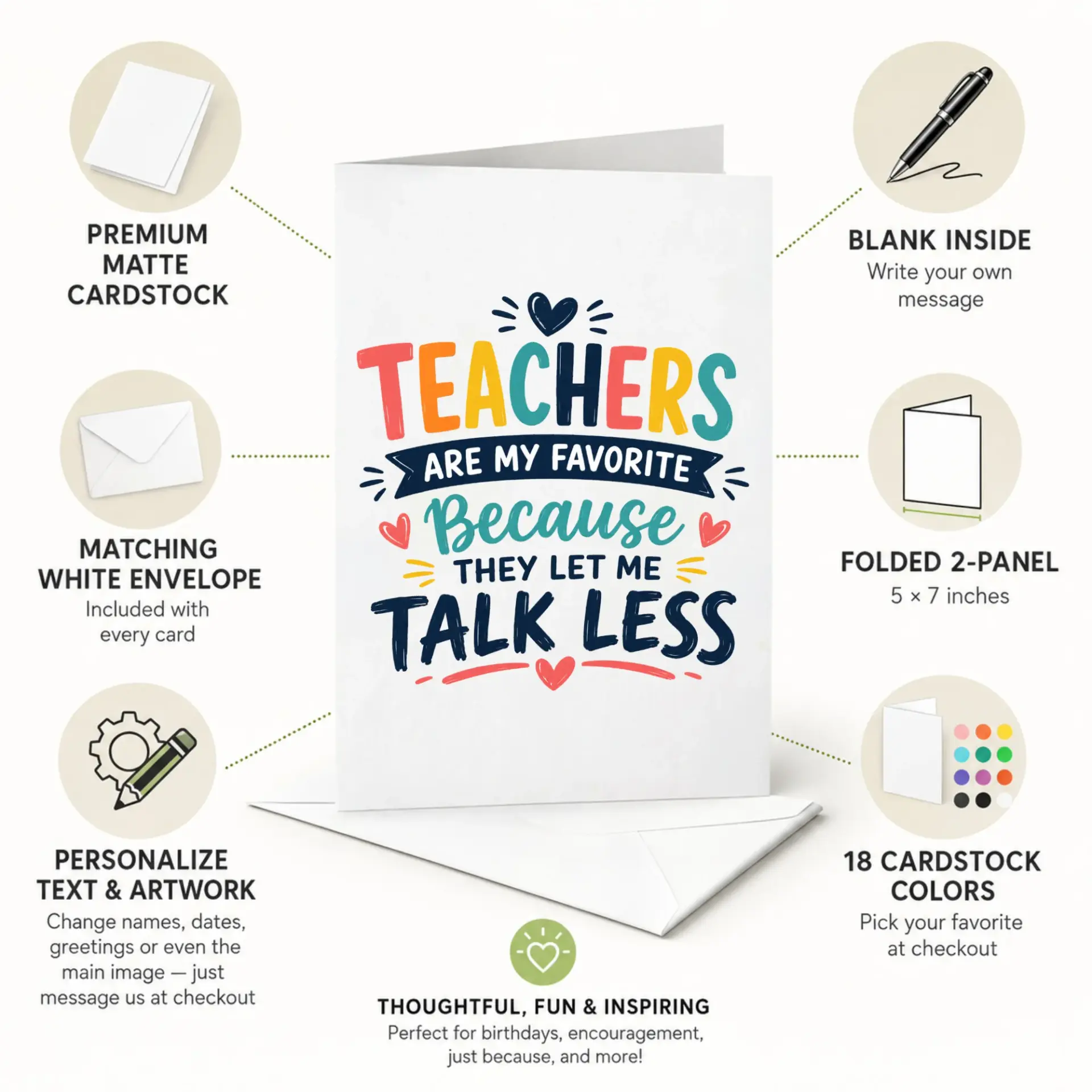 Funny Greeting Card Teachers Are My Favorite Because They Let Me Less Appreciation for Educators