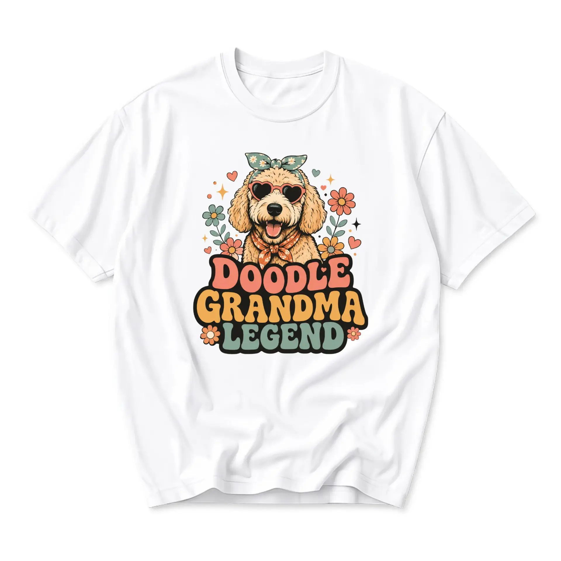 Graphic Tee Doodle Grandma Legend Unisex T-Shirt Retro Aesthetic Crew Neck