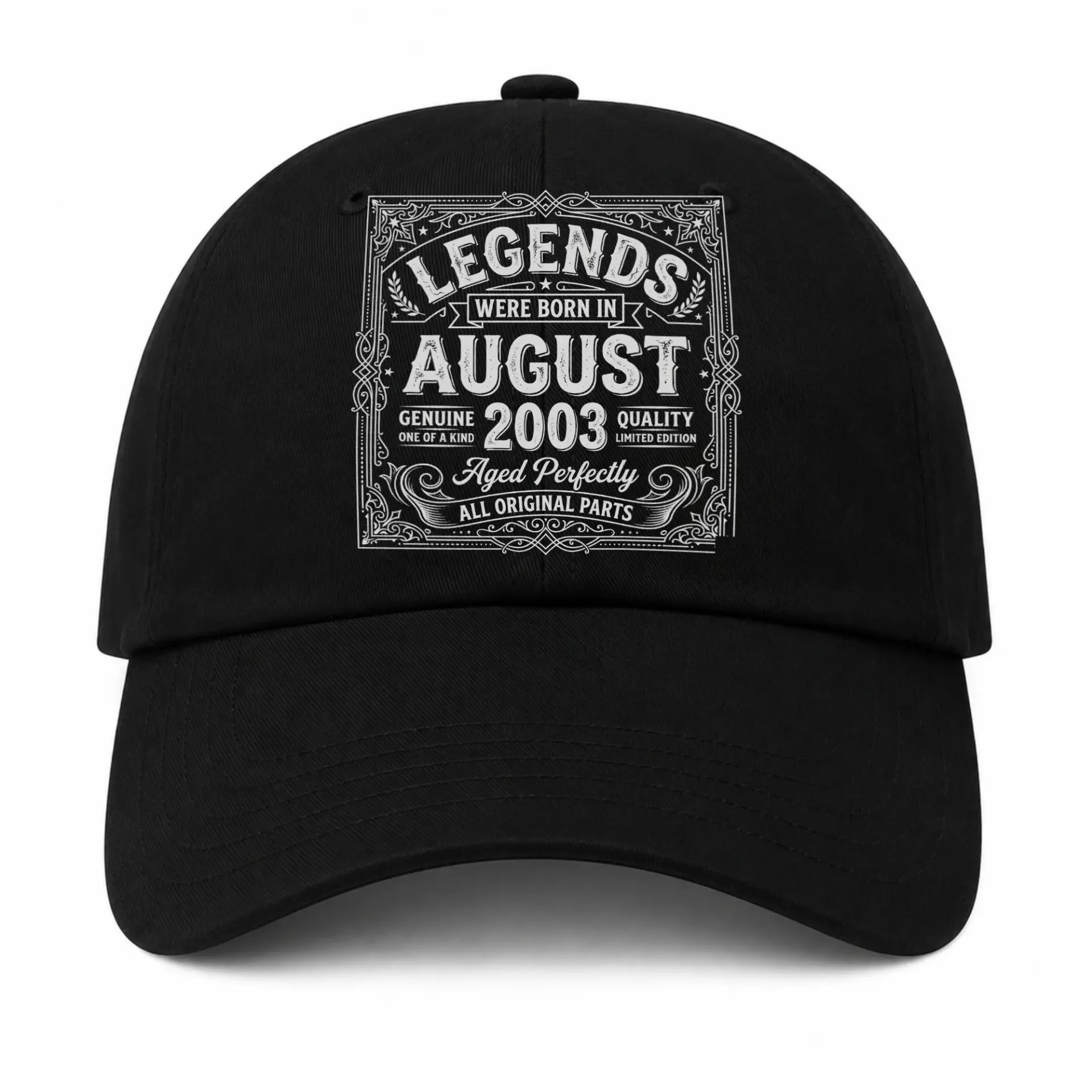 Baseball Cap Legends Were Born in August 2003 Vintage Style Hat