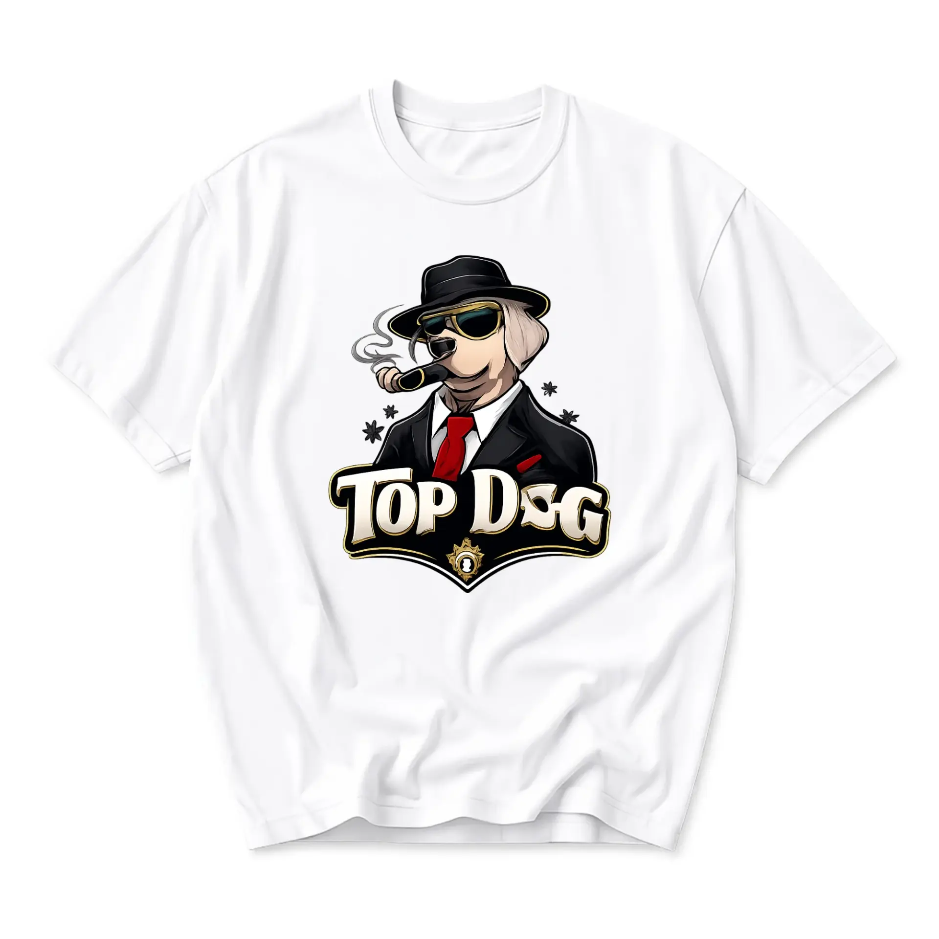Funny Shirt Top Dog Graphic Tee Unisex Crew Neck Short Sleeve Casual Cotton