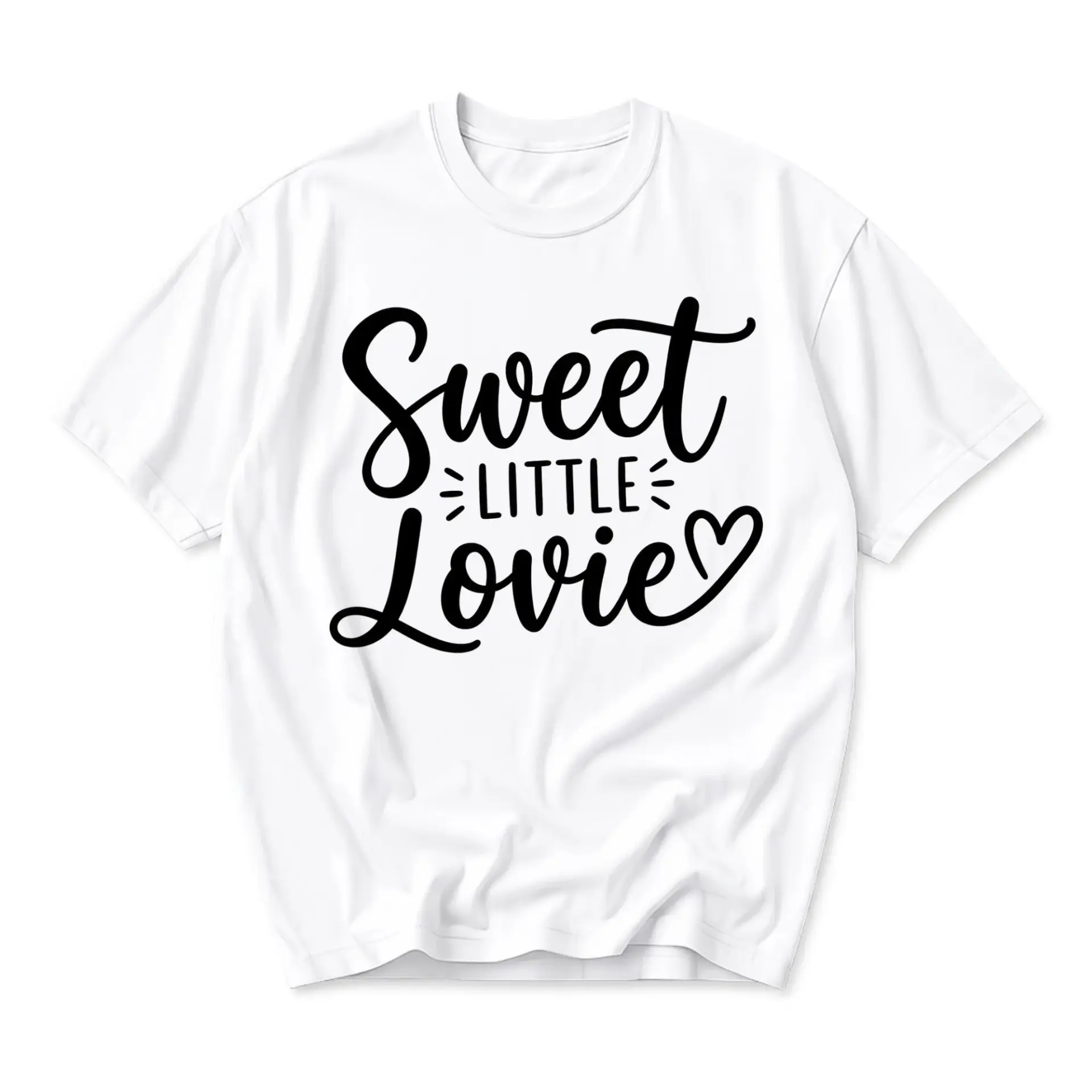 Graphic Tee Sweet Little Lovie Shirt Unisex Crew Neck Short Sleeve Casual