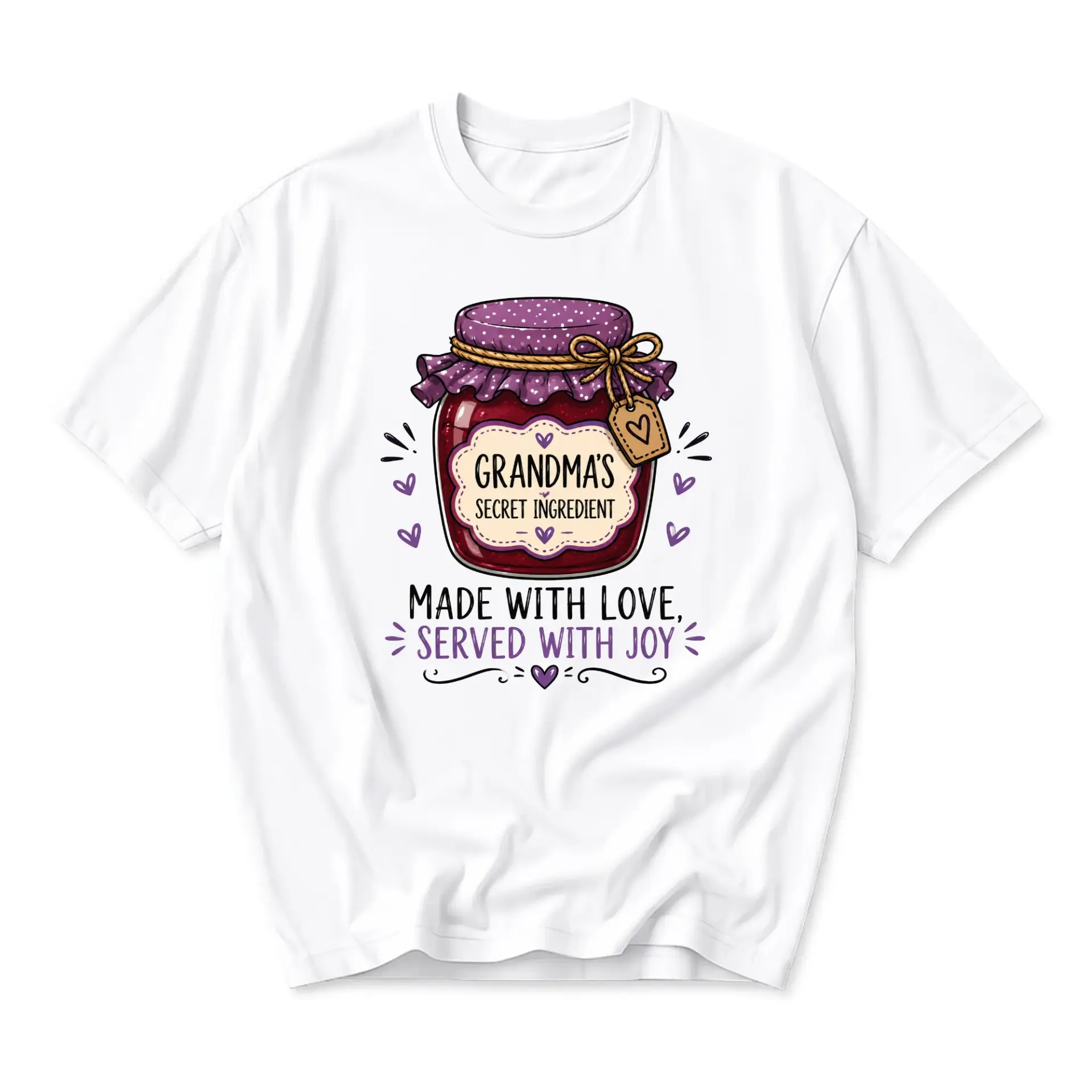 Funny Shirt Grandma Secret Ingredient Graphic Tee Unisex Casual Cotton Crew