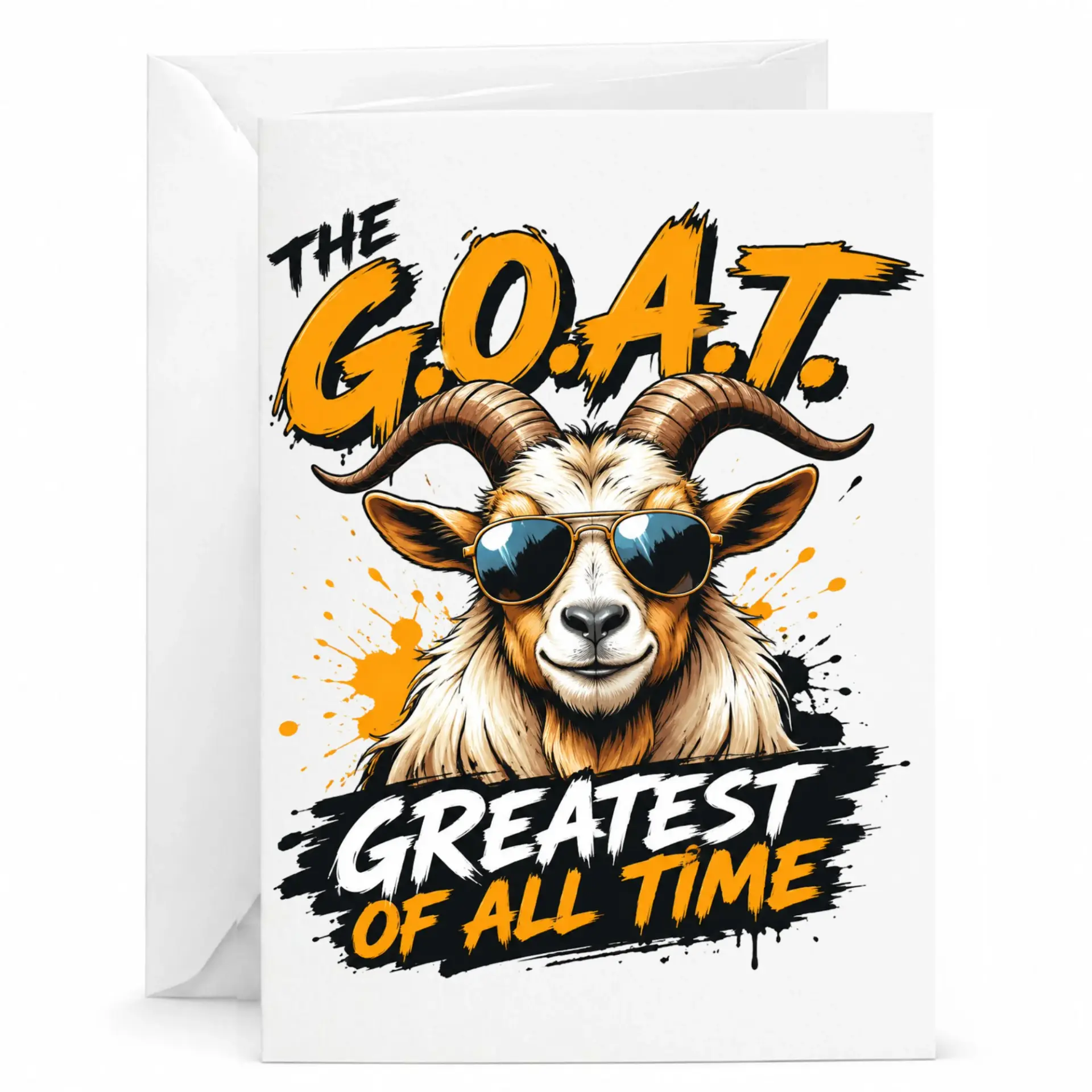 Funny Goat Greeting Card Pun for Birthday Anniversary or Encouragement