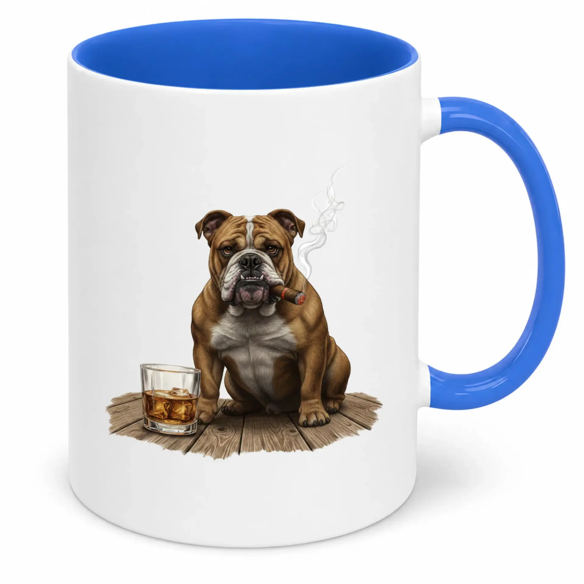Funny Smoking Cigar and Whiskey Glass Ceramic Coffee Mug Humorous Novelty Drinkware for Home Office or Gifting