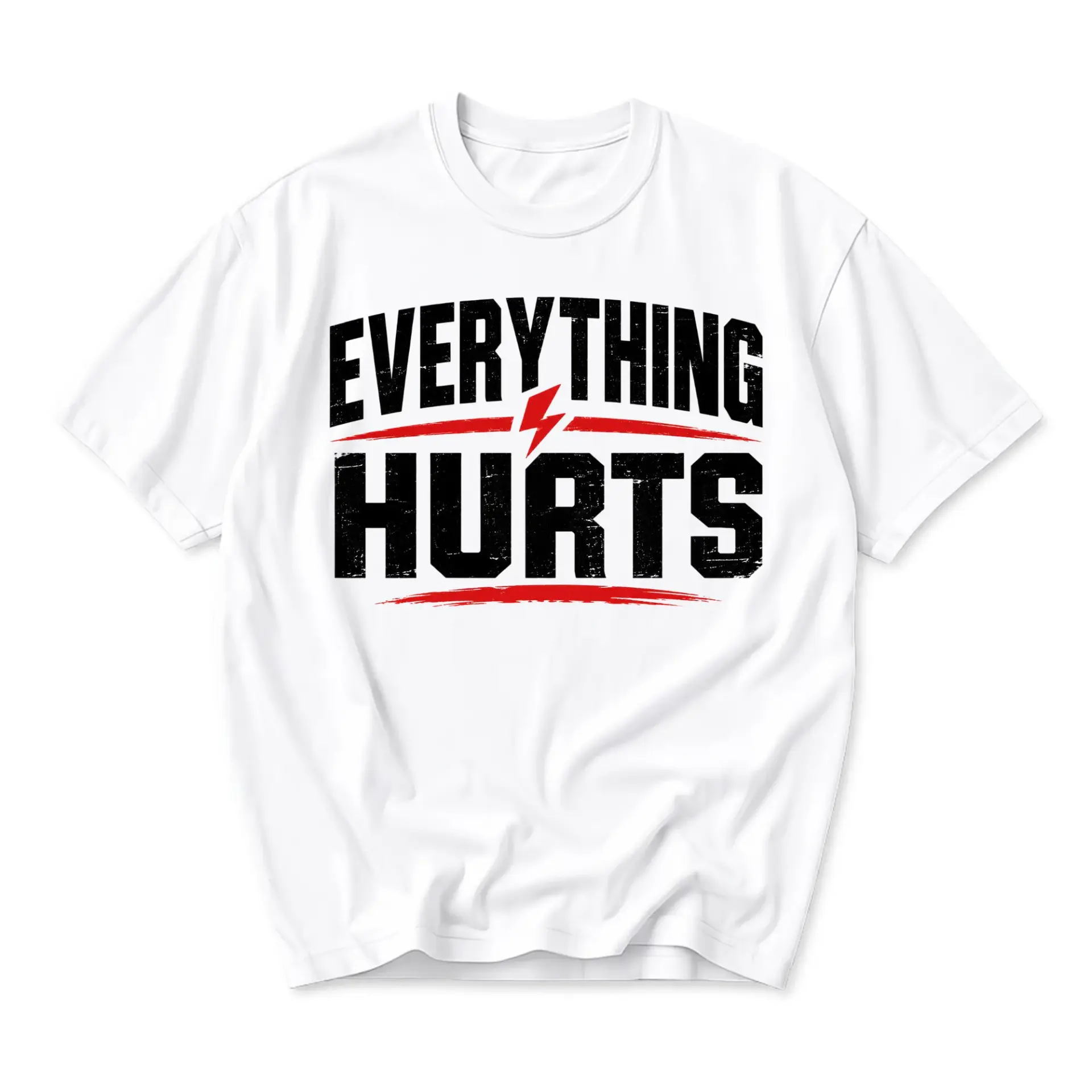 Funny Shirt Everything Hurts Graphic Tee Unisex Crew Neck Short Sleeve Casual Cotton Blend Apparel for Adults
