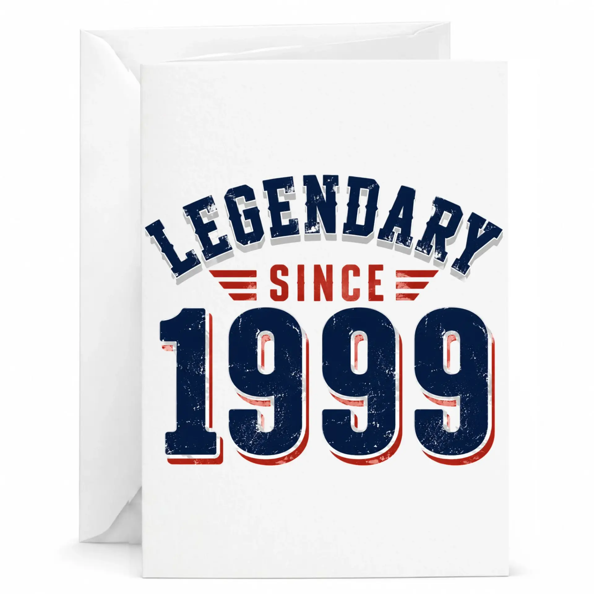 Birthday Card Legendary Since 1999 Greeting Card Funny Vintage Inspired Milestone Birthday Celebration Stationery
