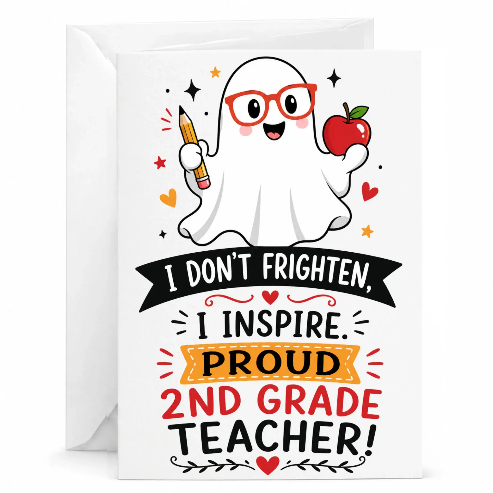 Funny Teacher Appreciation Greeting Card for 2nd Cute Design or Congrats