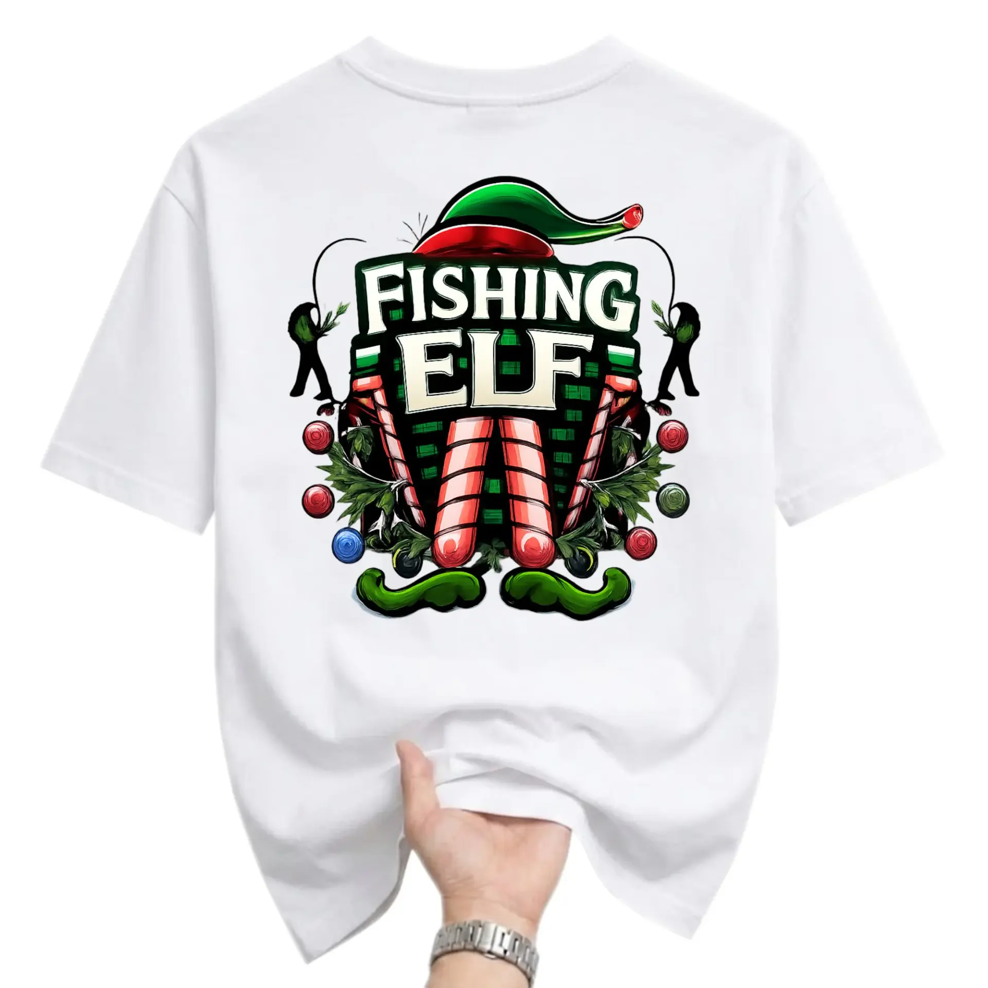 Graphic Tee Fishing Holiday Theme Unisex Crew Neck Casual Cotton Shirt for