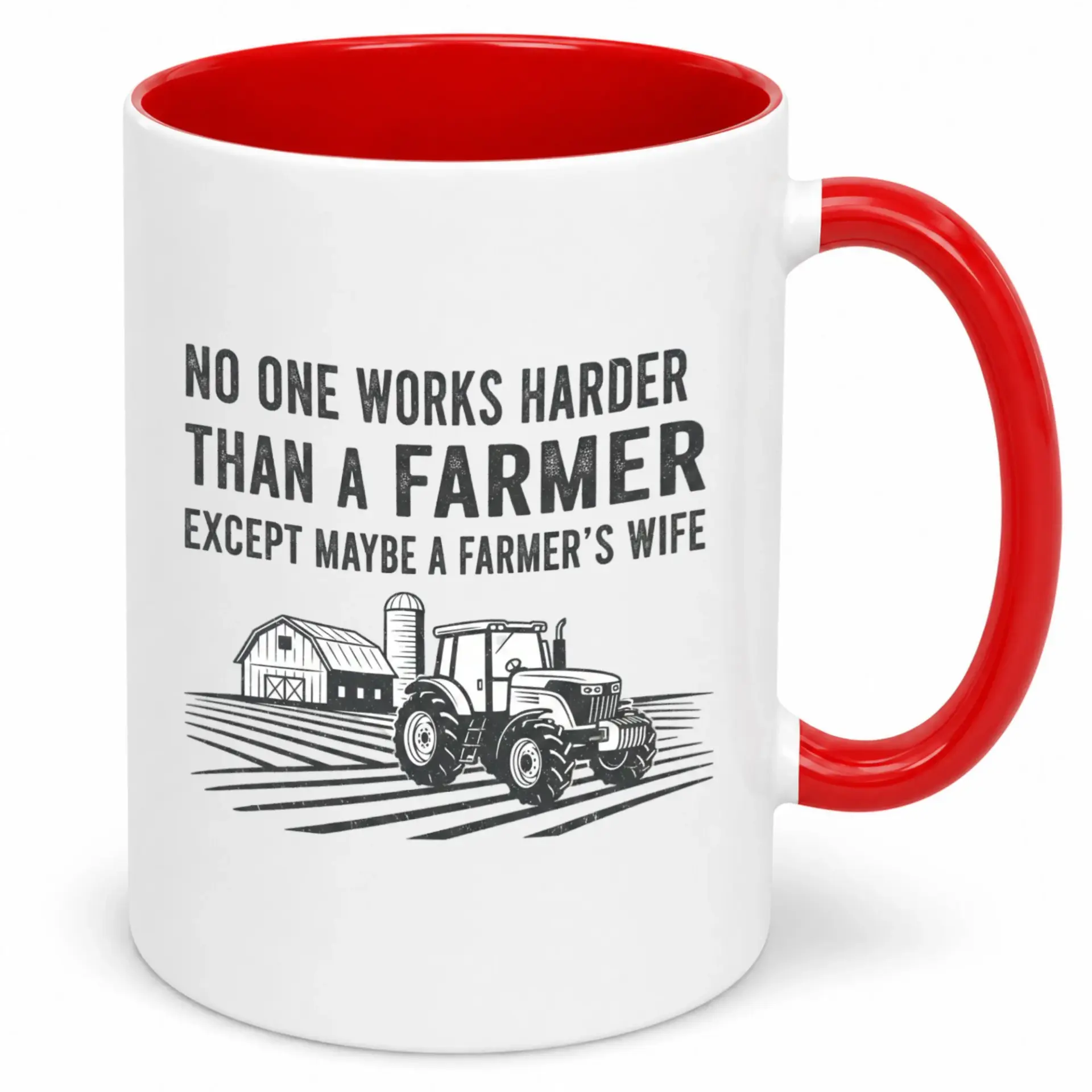 Funny Farmer's Wife Coffee Mug Hardworking Themed Ceramic Cup for Agriculture Enthusiasts Unique Farming Gift Idea 11oz or 15oz