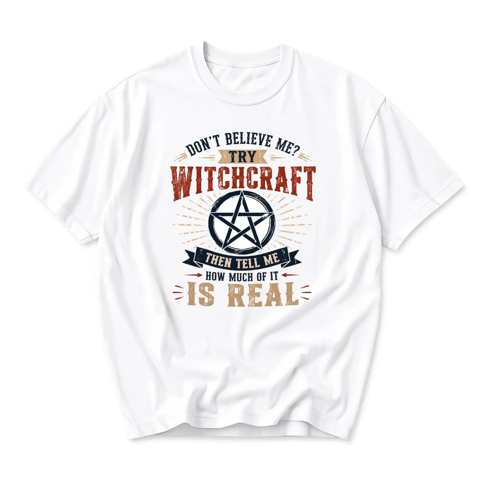 Funny Shirt Witchcraft Slogan Graphic Tee Unisex Crew Neck Casual Everyday Wear Soft Cotton Blend Print Top