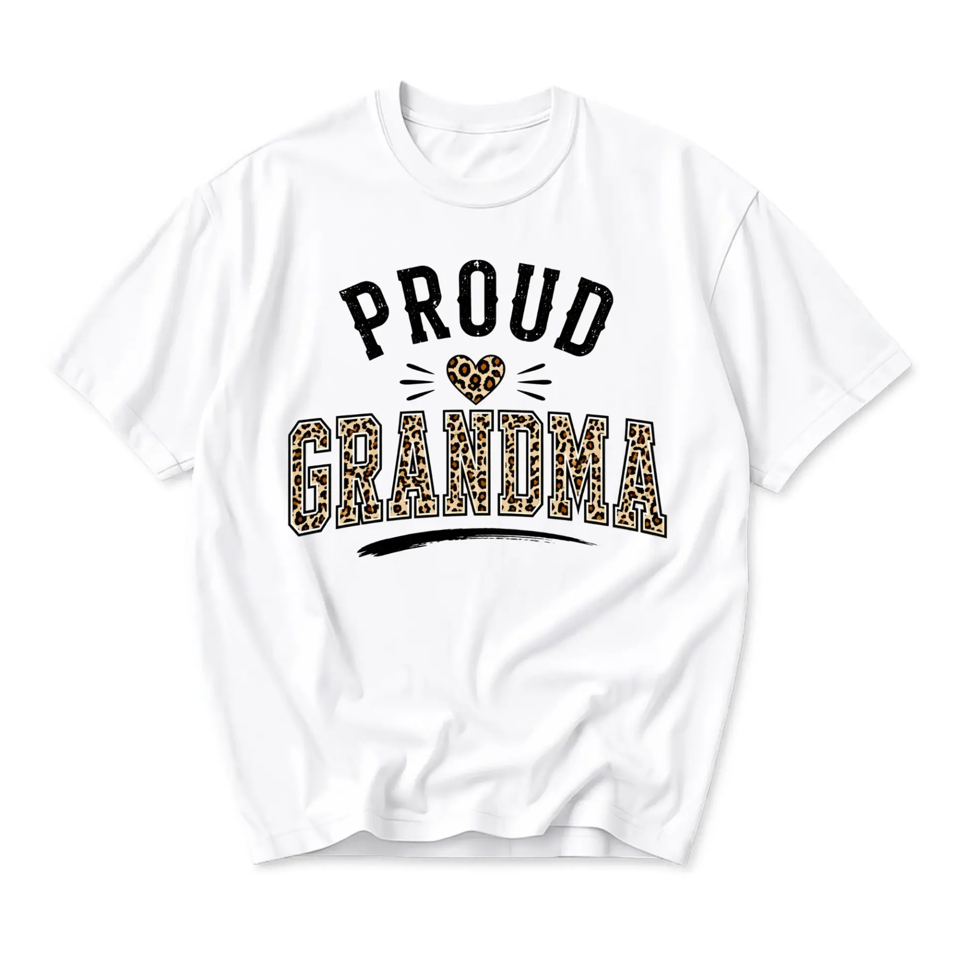 Graphic Tee Proud Grandma Shirt Unisex Casual Cotton Crew Neck Top