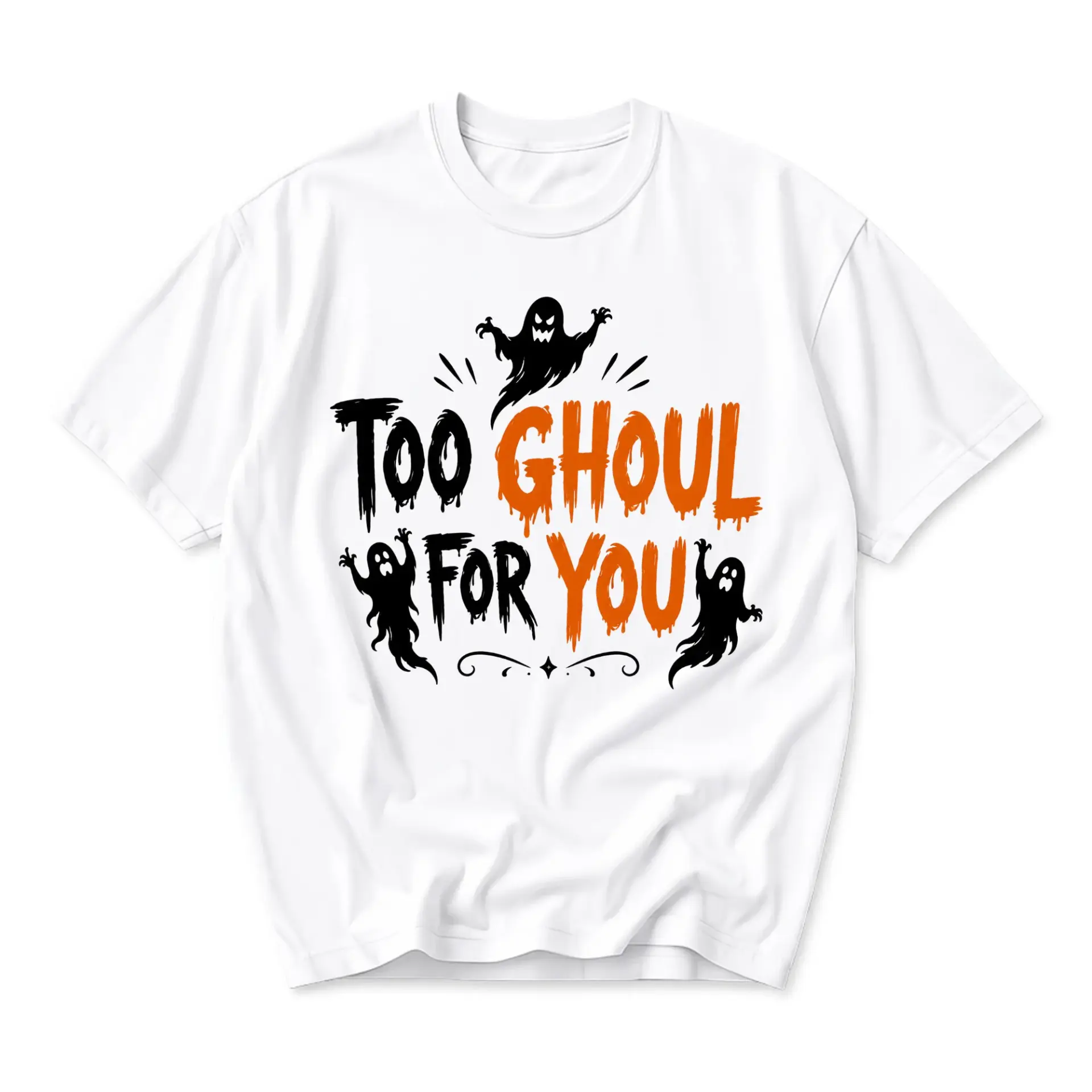 Funny Shirt Too Ghoul for You Graphic Tee Unisex Casual Apparel for Seasonal Holidays and Everyday Humorous Style
