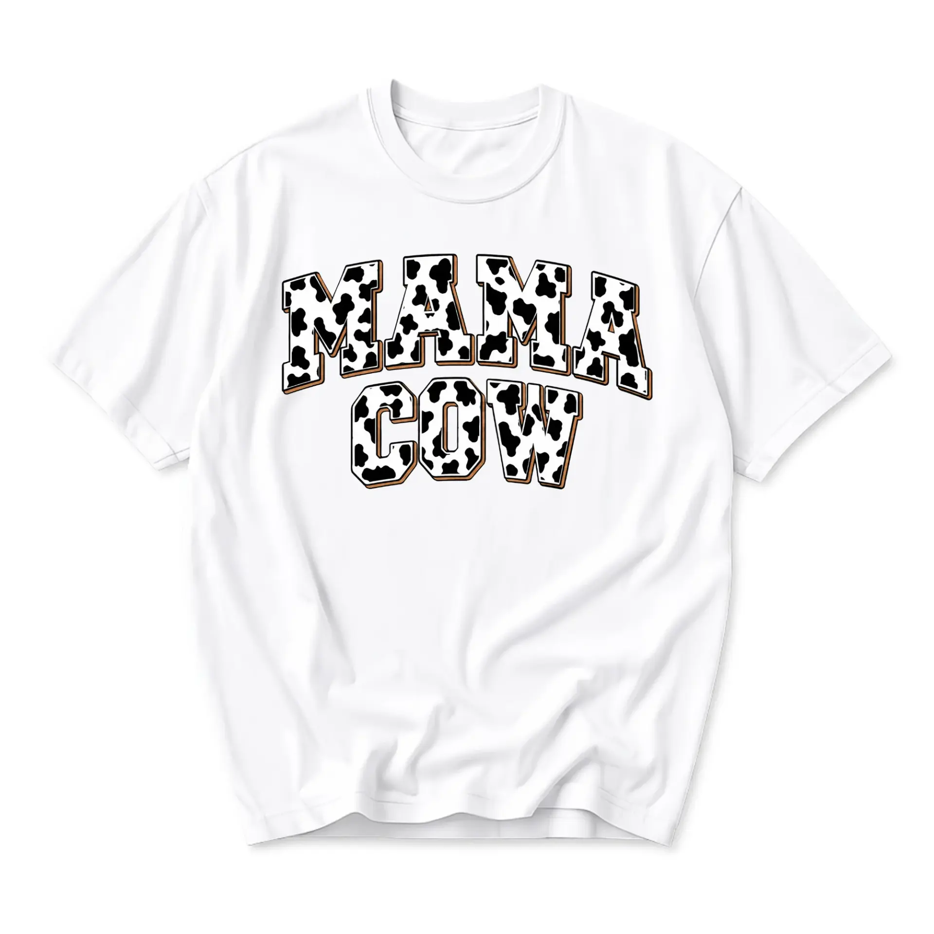 Graphic Tee Mama Cow T-Shirt Unisex Crew Neck Shirt Print Lettering Casual