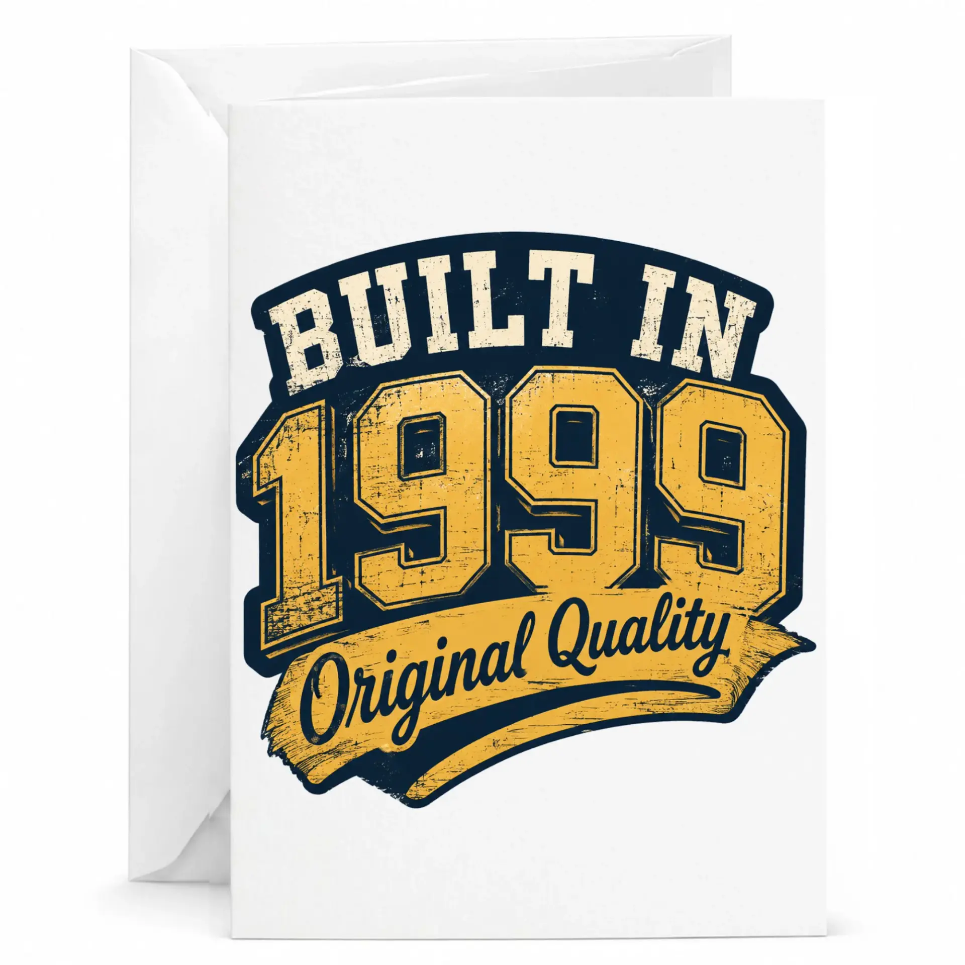 Birthday Card Built in 1999 Original Quality Greeting Card for Vintage Birthday Celebration and Milestone Anniversary