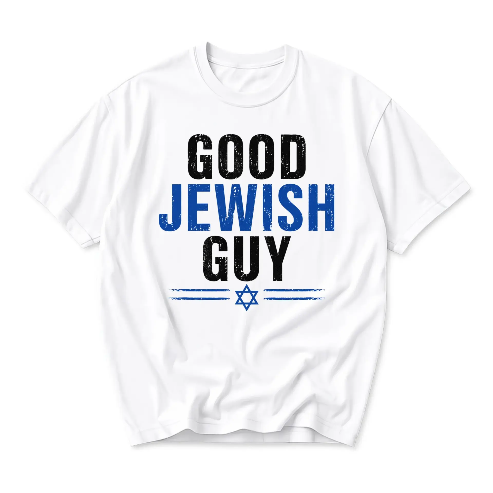 Funny Shirt Good Jewish Guy Graphic Printed T-Shirt Casual Everyday Apparel for Men and Women Crew Neck Tee