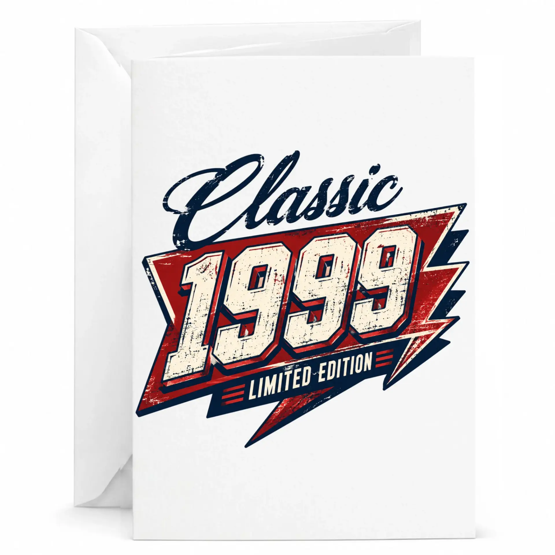 Birthday Card Classic 1999 Limited Edition Vintage Style Greeting Card for Milestone Celebration and Anniversary Gift