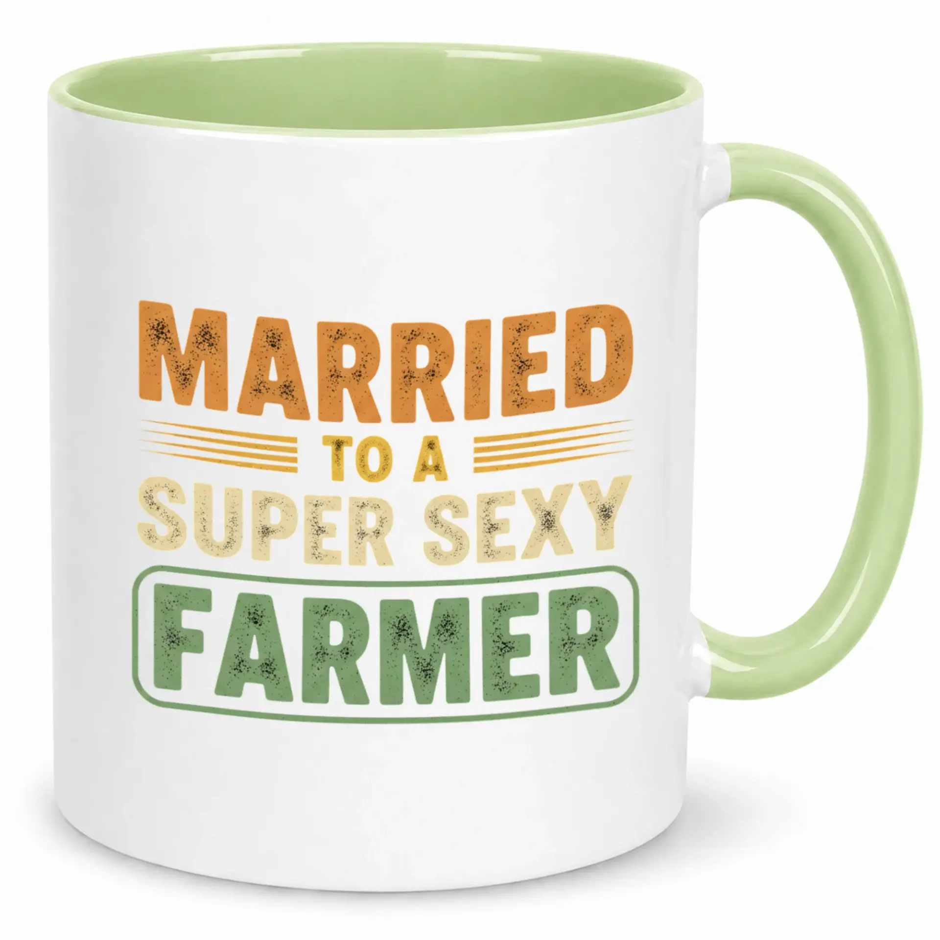 Funny Farmer Wife Coffee Mug for Women Married to a Super Sexy Ceramic Beverage Cup Unique Gift Her