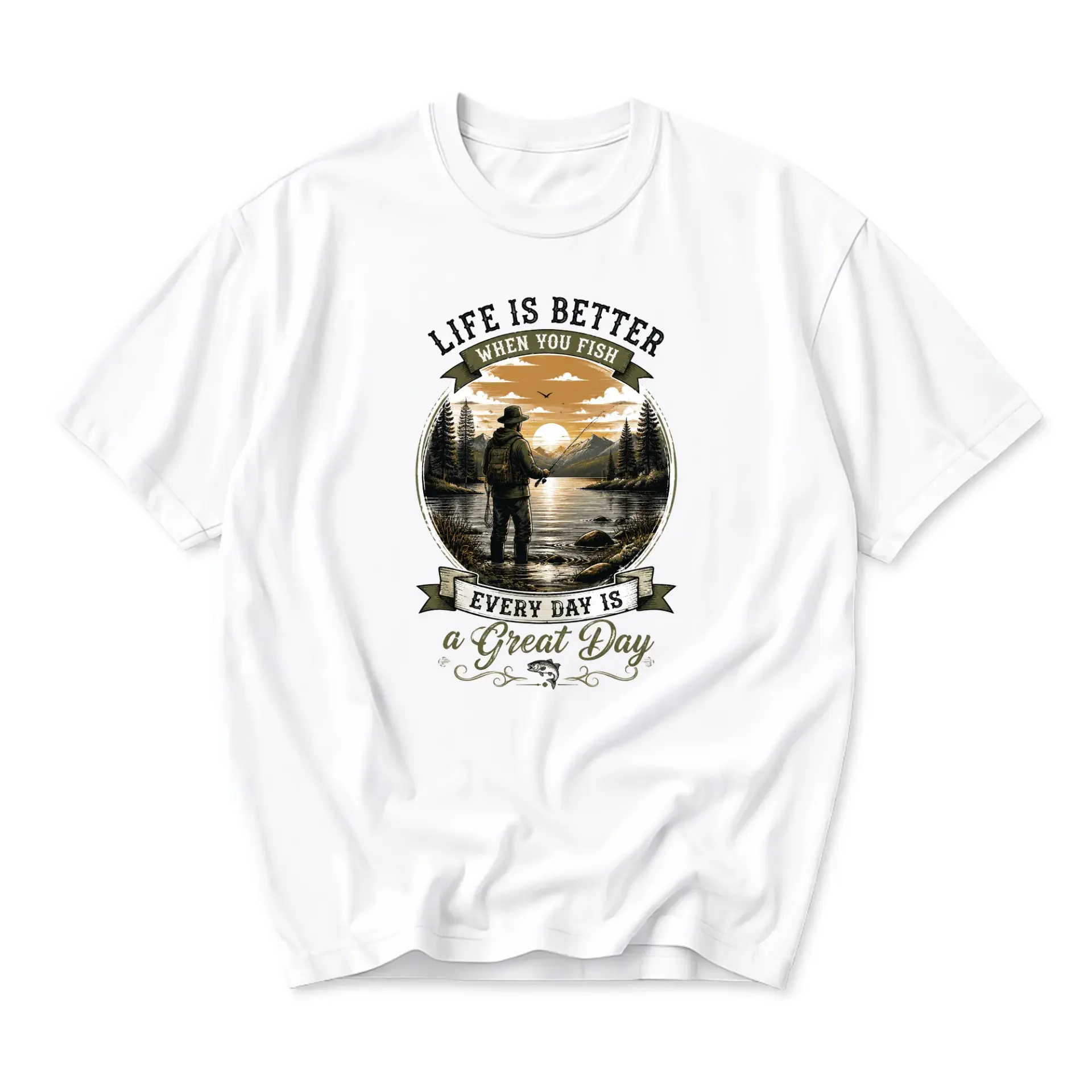 Graphic Tee Life Is Better When You Fish Fishing Lover Unisex Cotton Crew Neck Short Sleeve Casual Outdoor Shirt