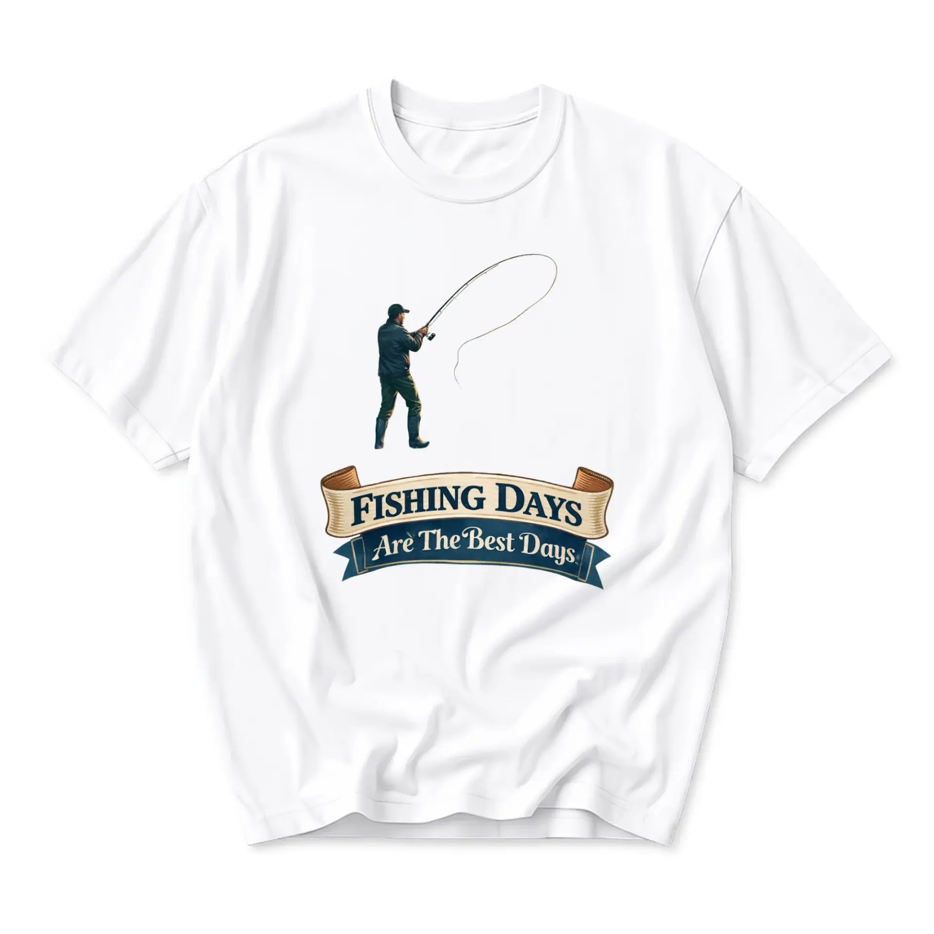 Graphic Tee Fishing Days Are the Best Unisex Cotton Casual Crew Neck Short Sleeve Shirt for Outdoor Enthusiasts