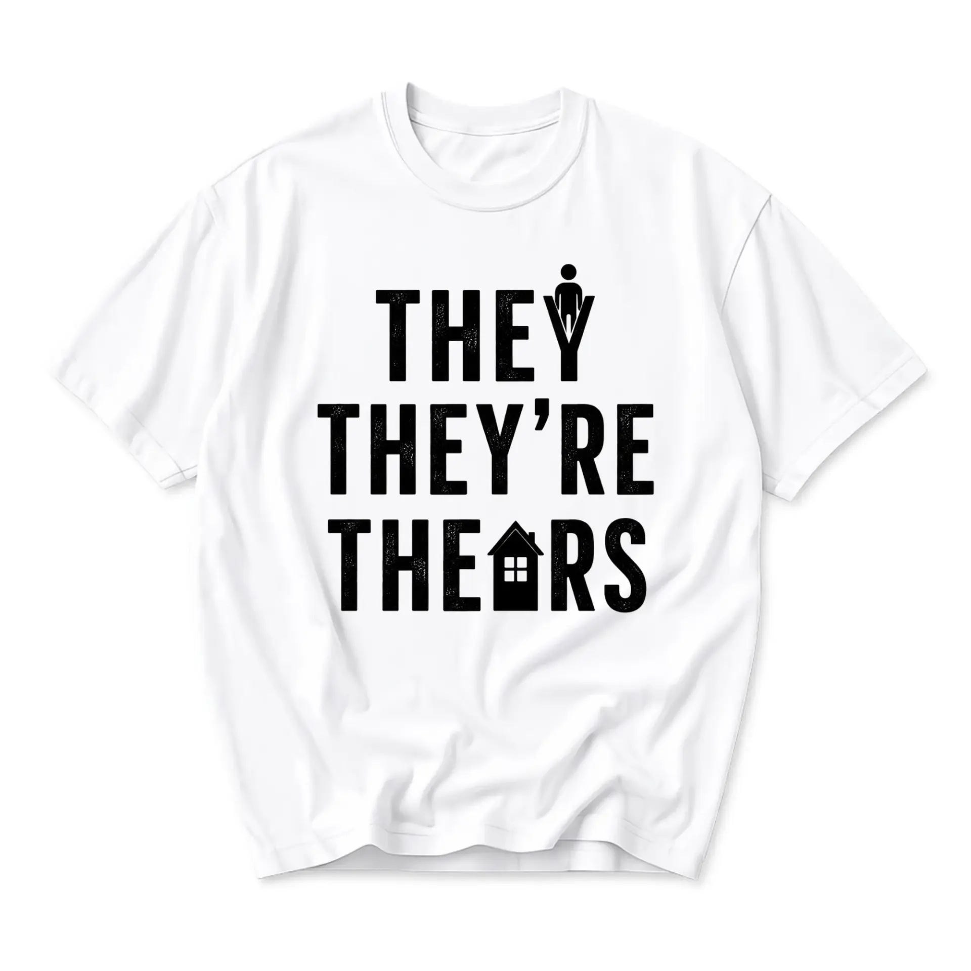 Funny Shirt Grammar Humor Unisex Graphic Printed T-Shirt Featuring Playful Wordplay Design for Everyday Casual Wear