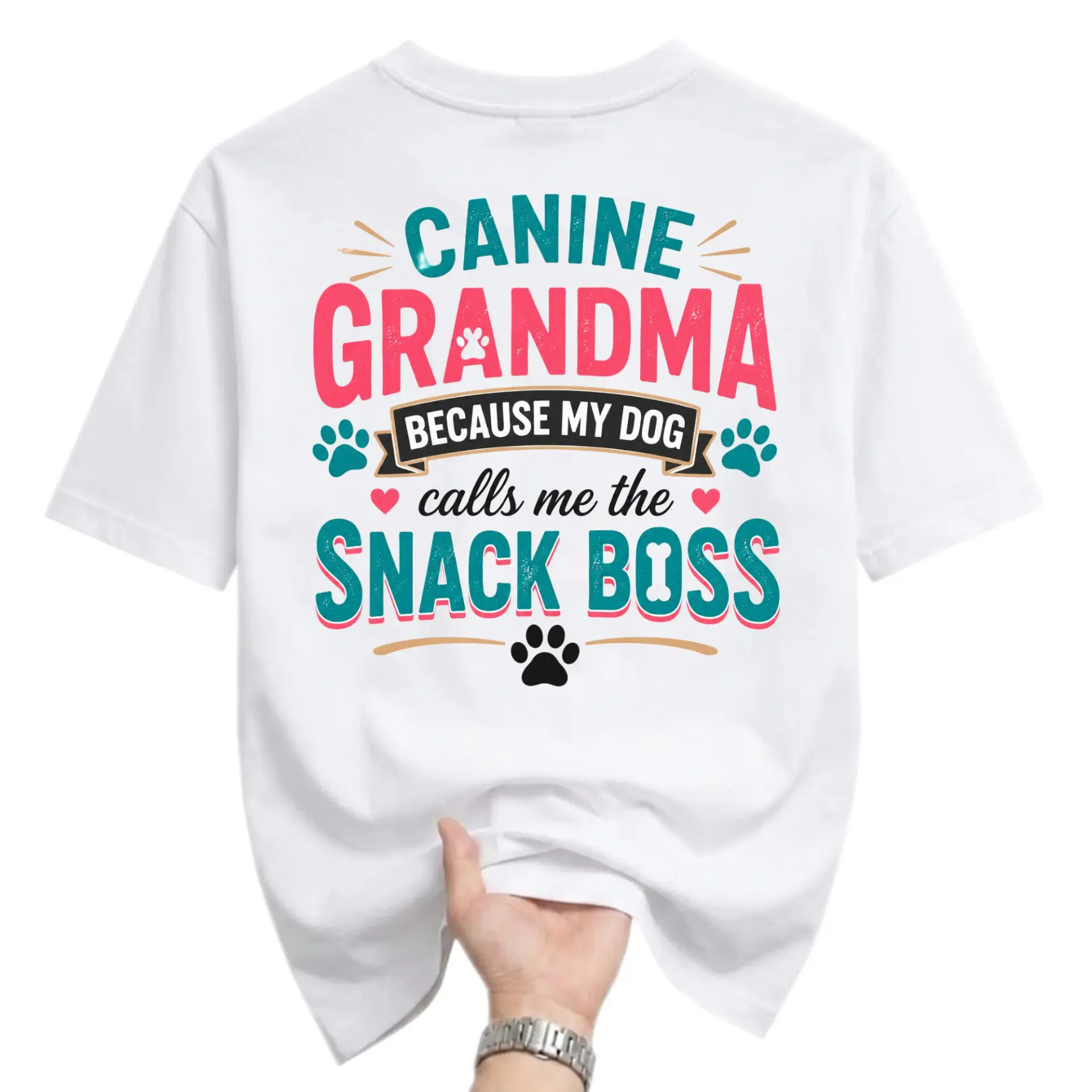Funny Shirt Canine Grandma Snack Graphic Tee Unisex Casual Apparel for Dog