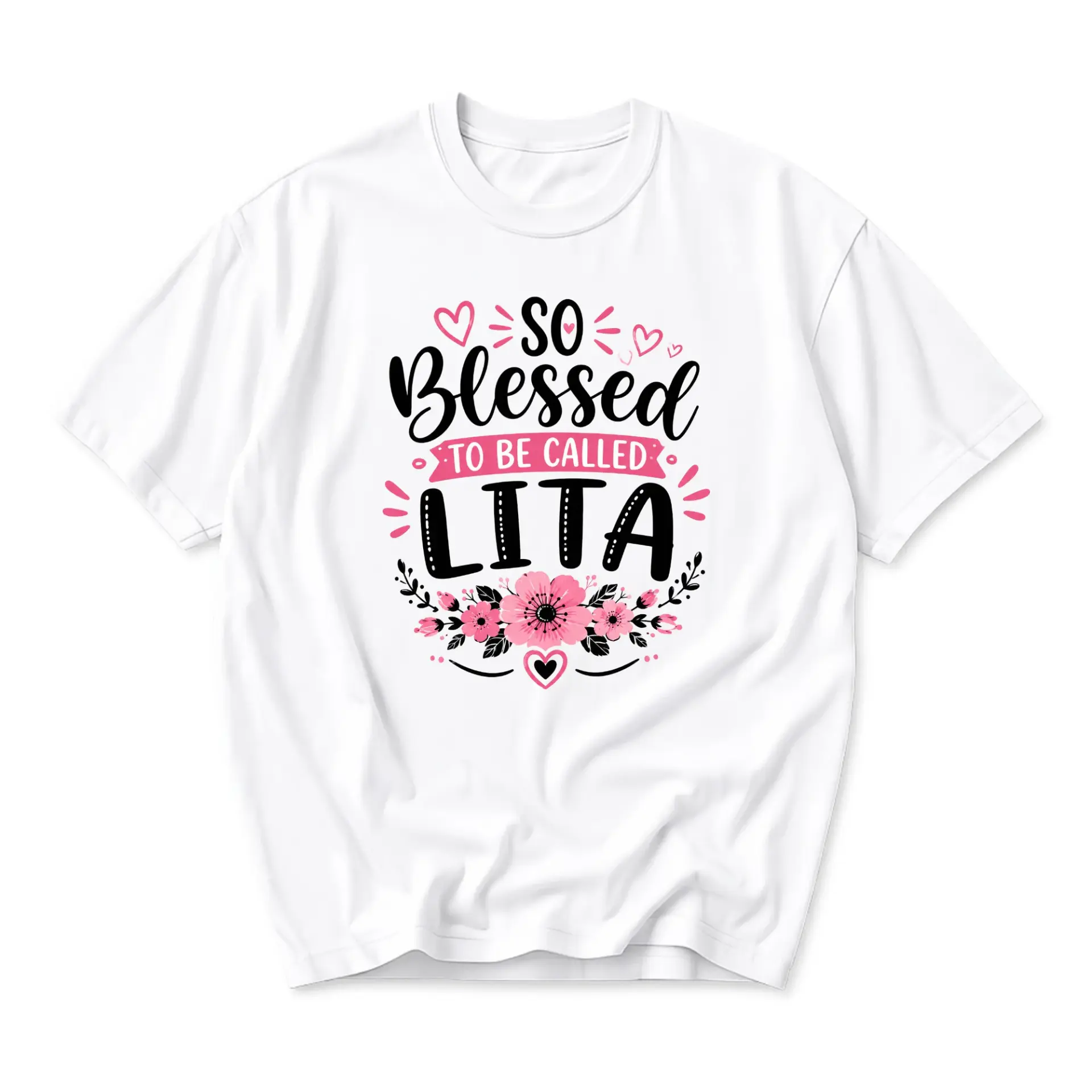 Graphic Tee to Be Called Lita Custom Name T-Shirt Unisex Casual Crew Neck Short Sleeve Shirt