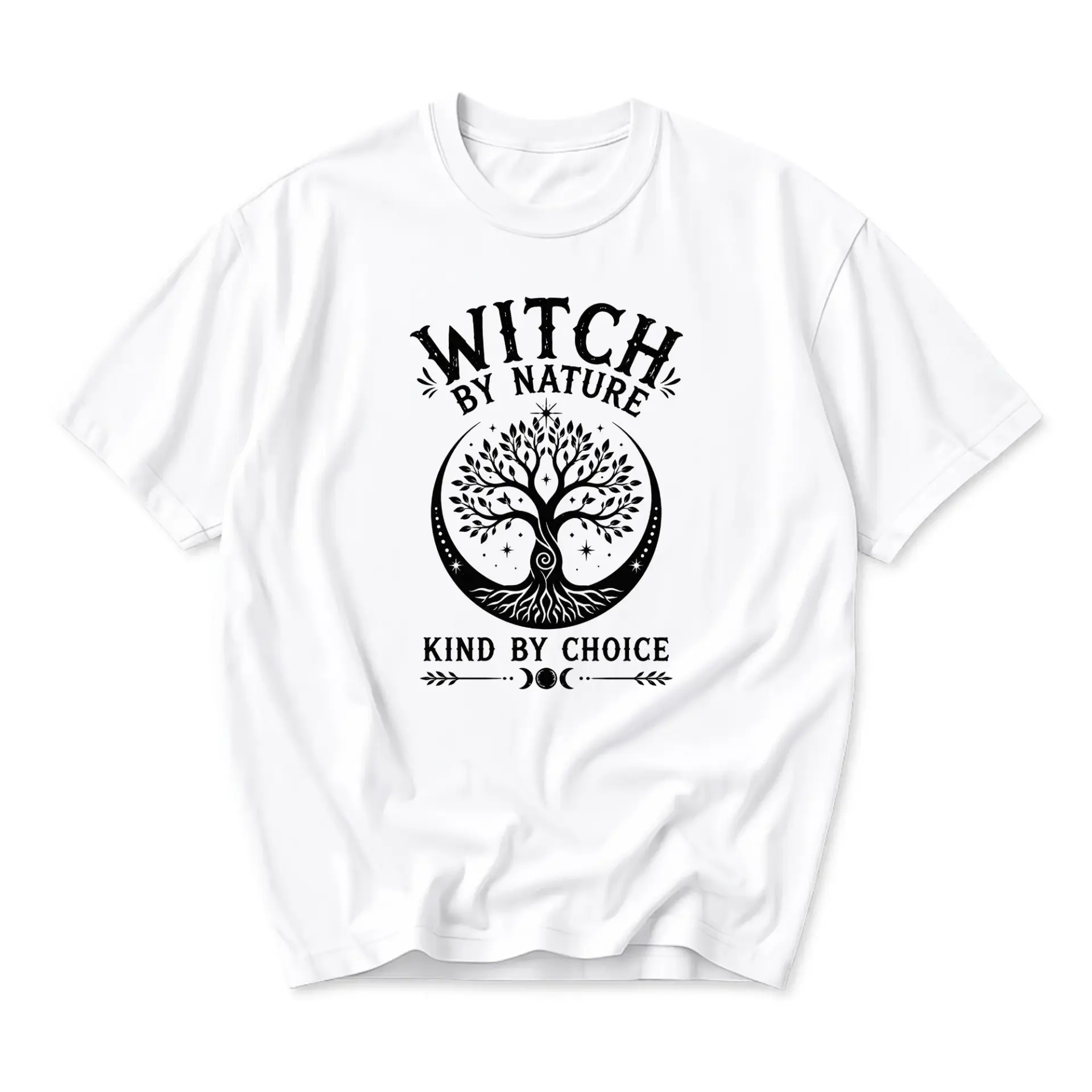 Graphic Tee Witch by Nature Kind by Choice Shirt Unisex Crew Neck Short Sleeve Casual Cotton Blend Apparel