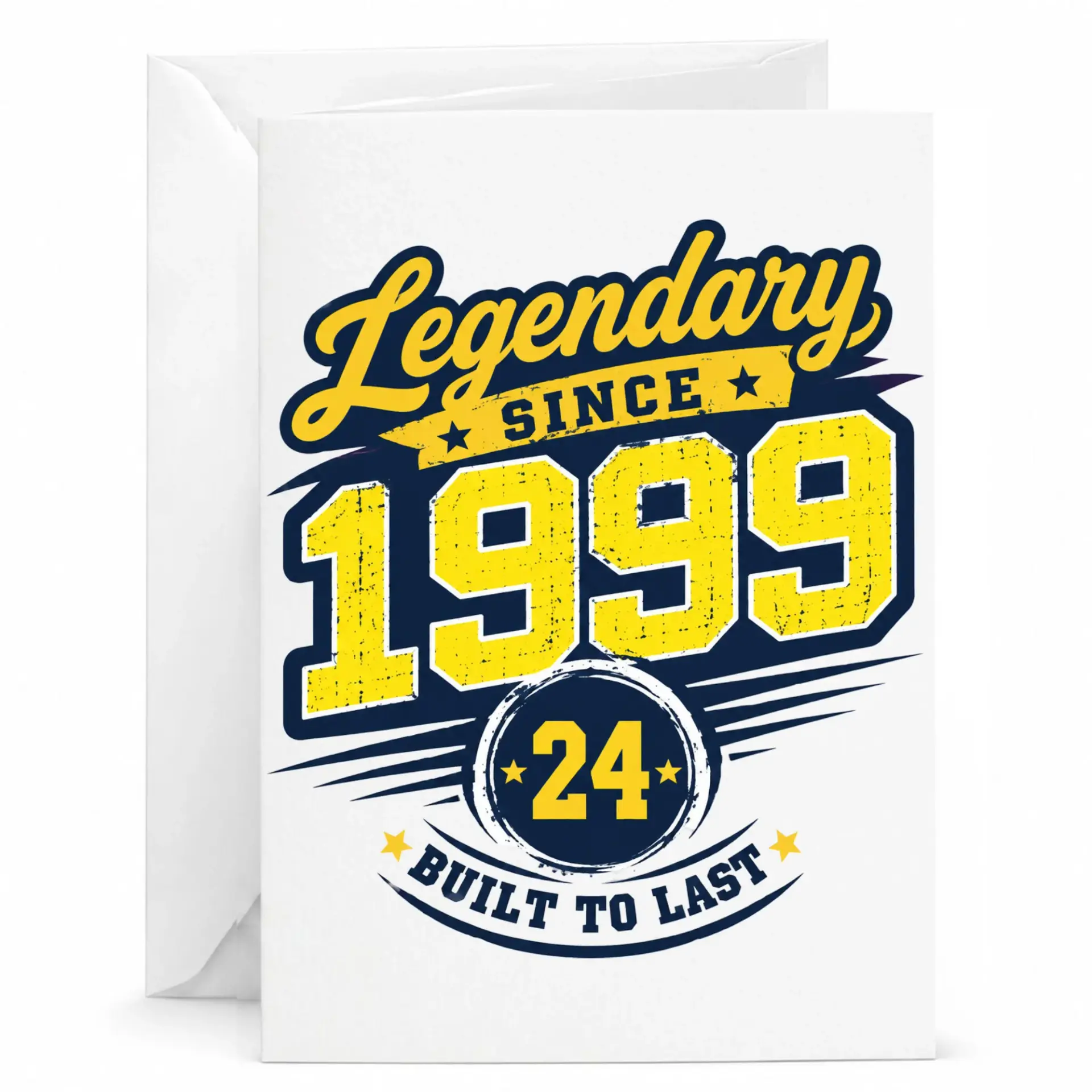 Birthday Card Legendary Since 1999 Funny 24th Birthday Gift Greeting Card for Turning Twenty Four Years Old