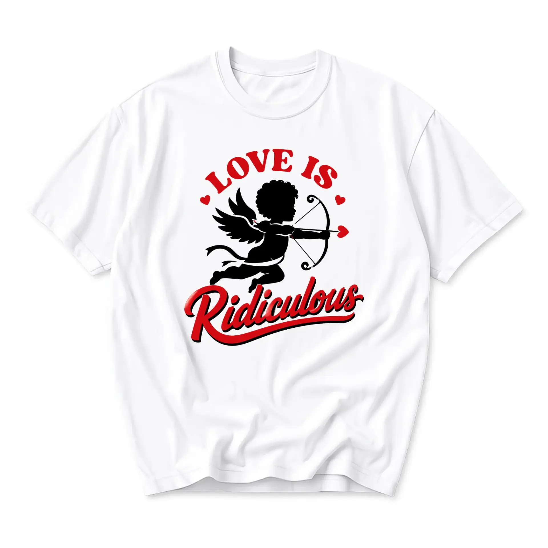 Funny Shirt Love Is Ridiculous Graphic Tee Unisex Casual Crew Neck T-Shirt Soft Cotton Blend Apparel for Everyday Wear