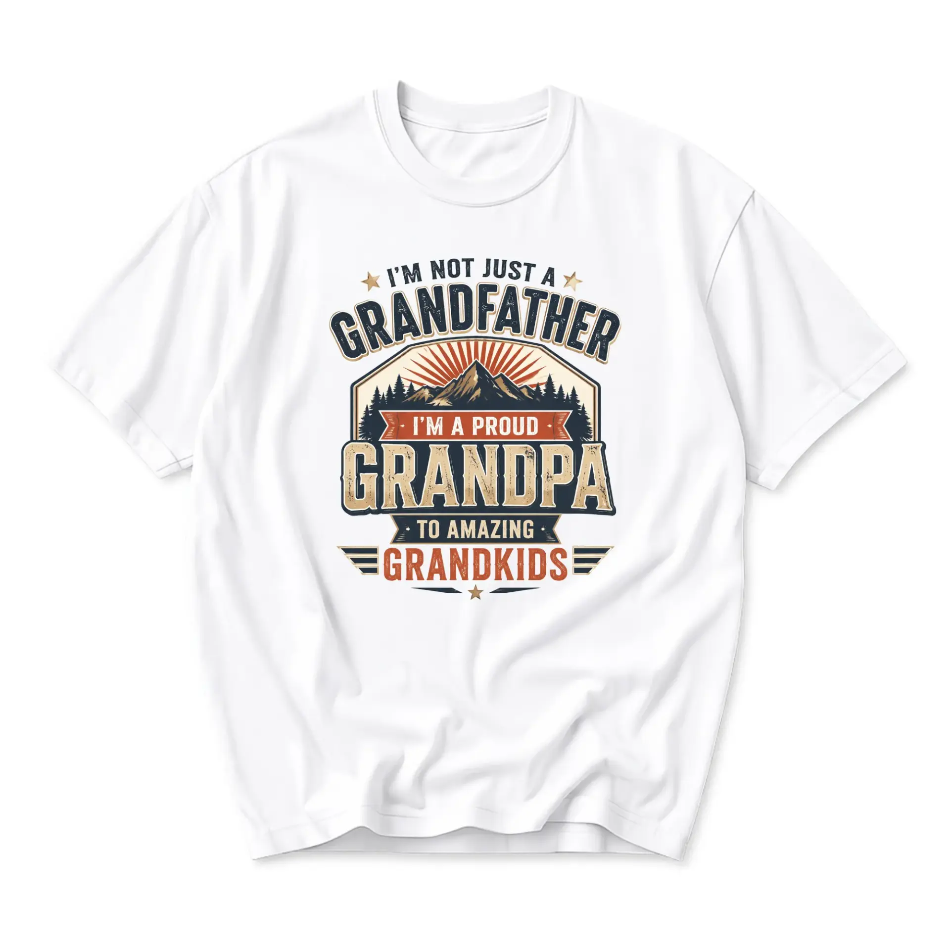 Graphic Tee I Am Not Just a Grandfather Proud Grandpa Design Unisex Casual Crew Neck Comfortable Short Sleeve T-Shirt