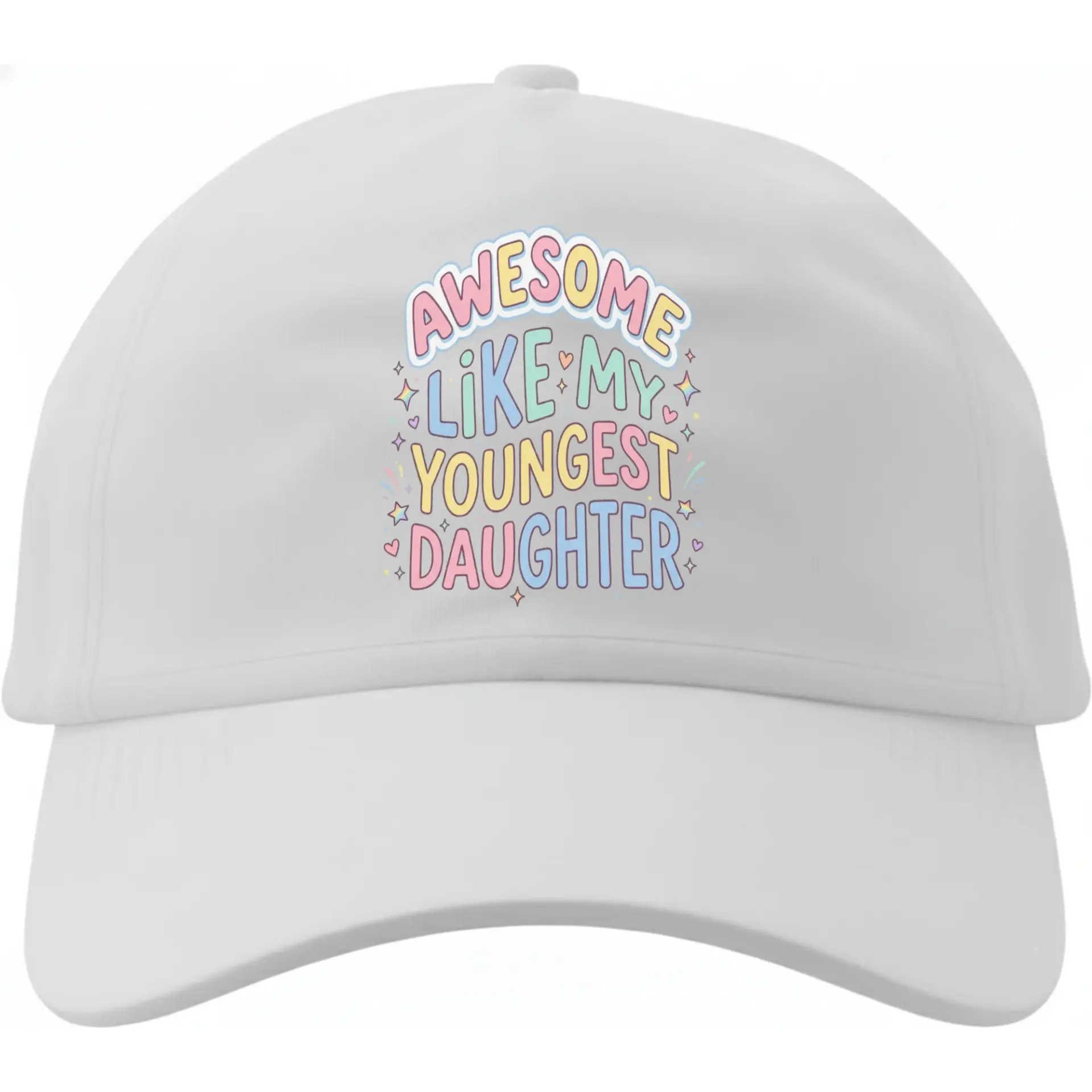 Dad Hat Awesome Like My Youngest Daughter Casual Baseball Cap Embroidered Graphic Cotton Sun Hat for Everyday Wear