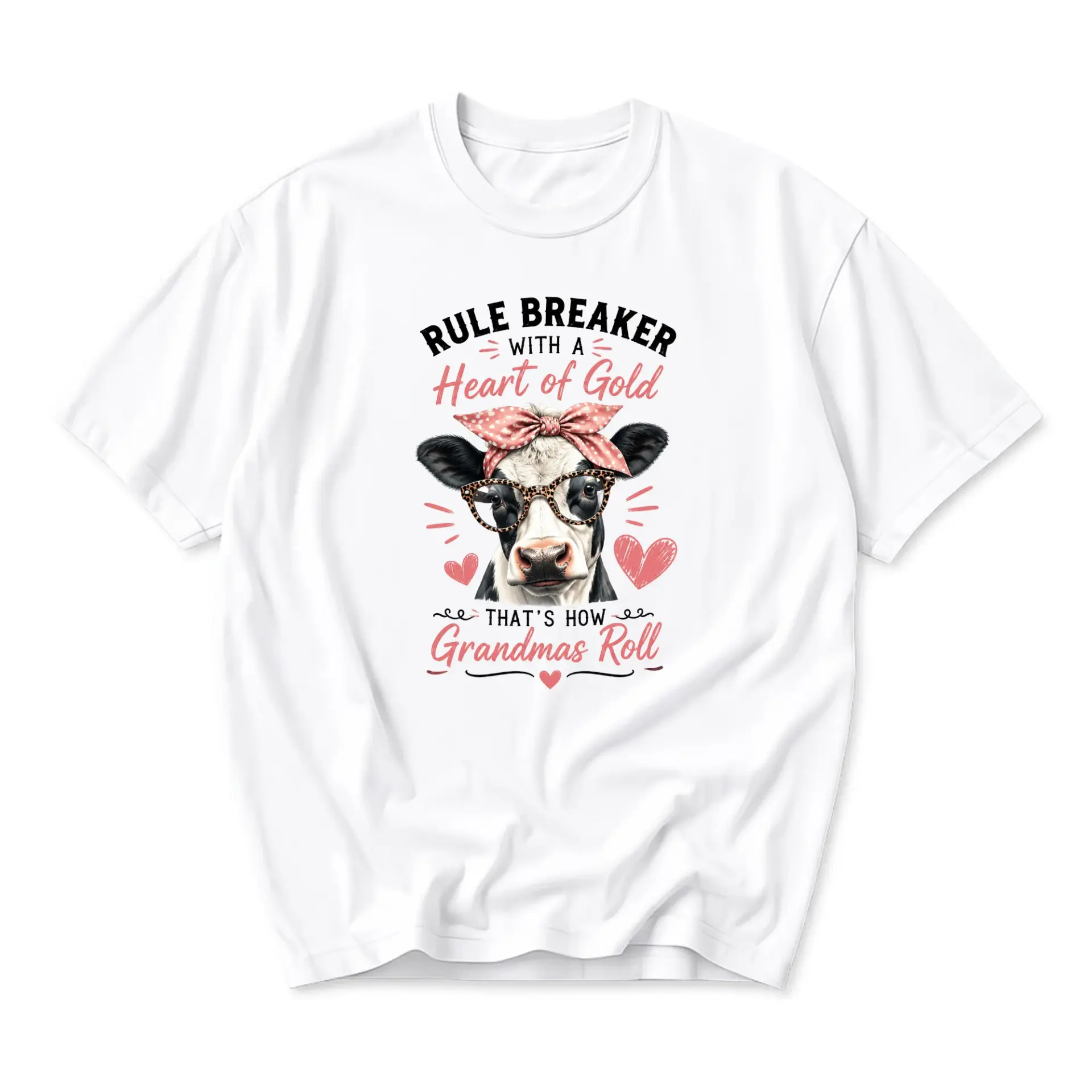 Funny Shirt Breaker with a Heart of Cow Graphic Tee Unisex Casual Apparel