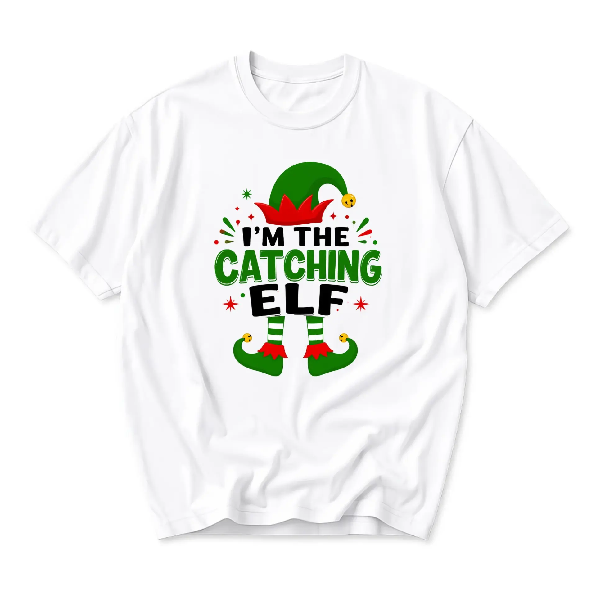 Funny Shirt I Am the Catching Graphic Tee Casual Holiday Humor Apparel for Seasonal Festive Gatherings