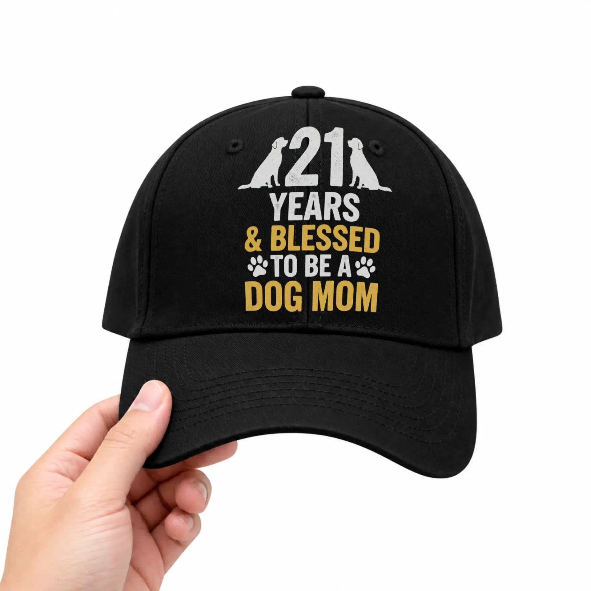 Vinyl Sticker Pack 21 Years and Blessed to Be a Dog Mom Decals for Water Bottles Laptops and Journals Set of Three Pieces