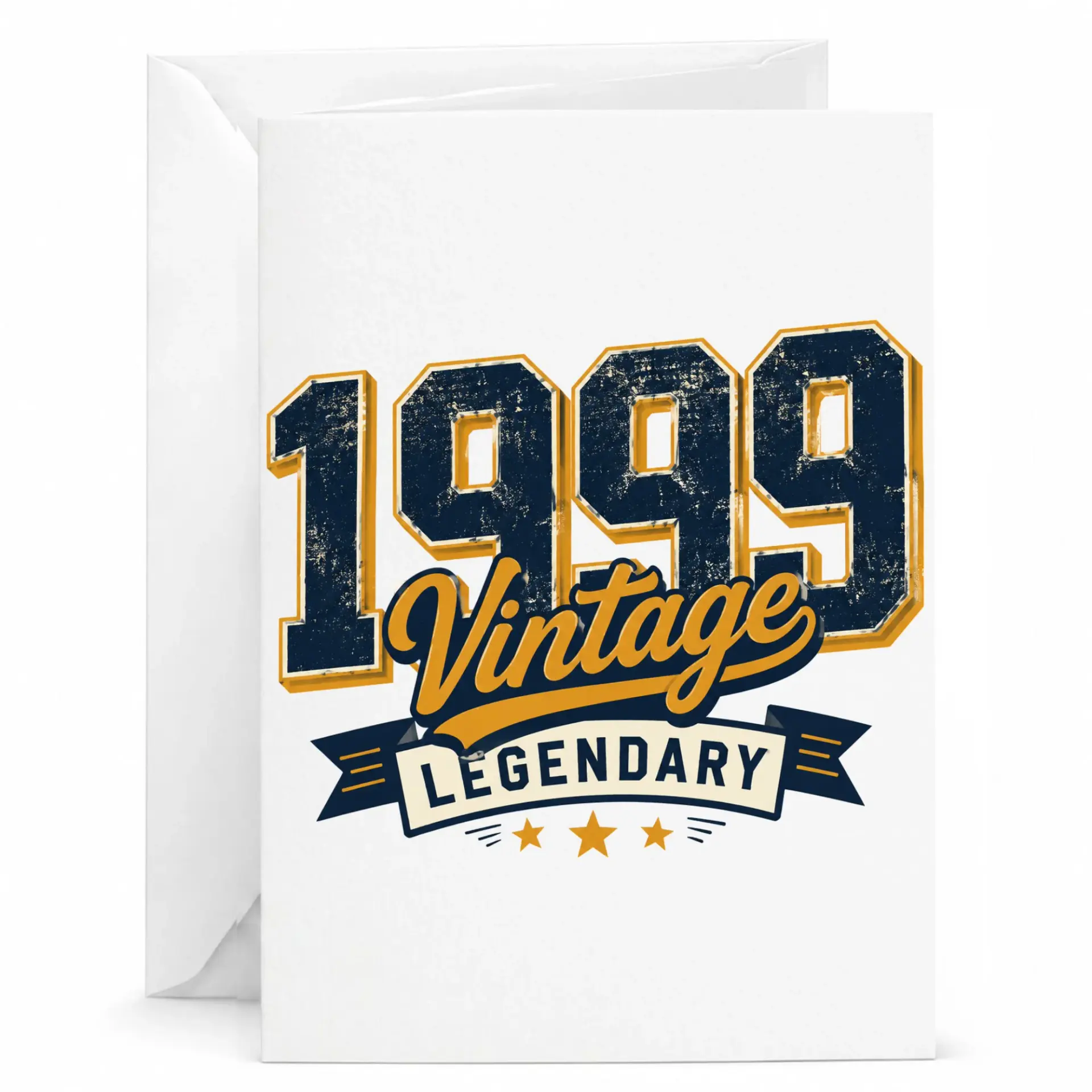 Birthday Greeting Card 1999 Vintage Legendary Retro Style Design for Milestone Birthdays and Celebrations