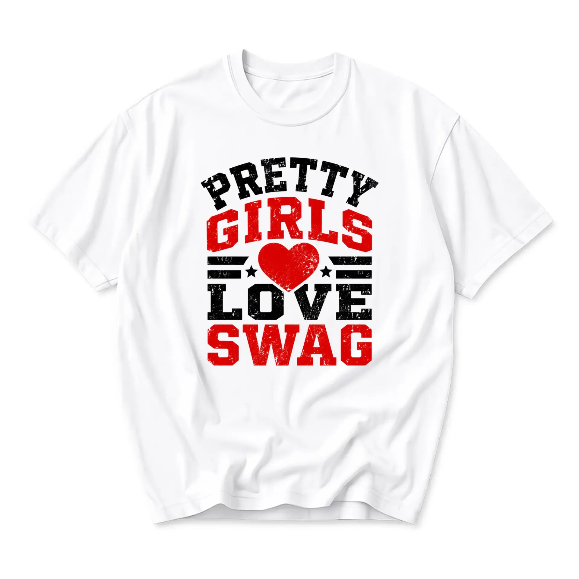 Graphic Tee Pretty Girls Love Swag Unisex Casual Cotton Crew Neck Shirt for Everyday Style and Expressive Fashion