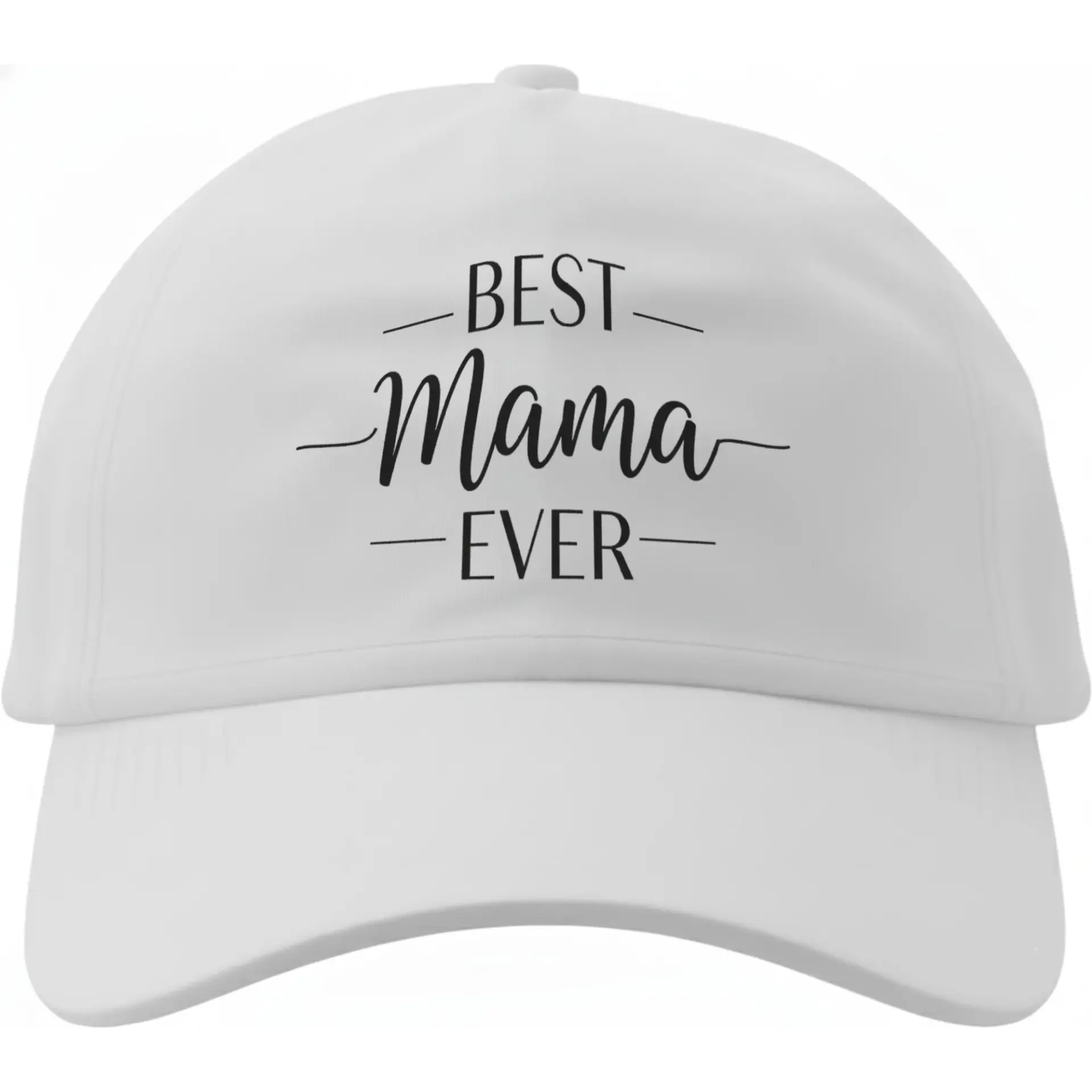 Dad Hat Baseball Cap Best Mama Ever Graphic Printed Cotton Unisex Low Profile Unstructured White Fashion Accessory